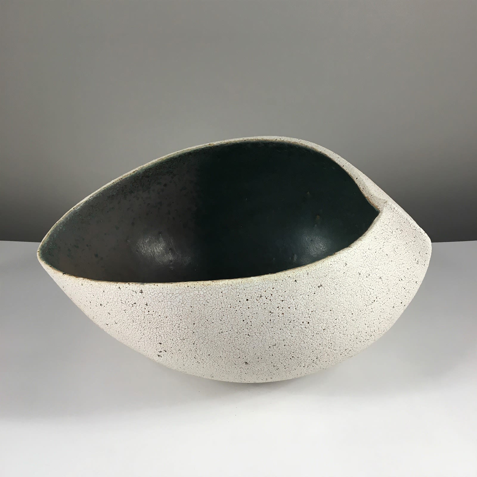 Yumiko Kuga, Boat Shape Ceramic Bowl with Inner Glaze , 21st century