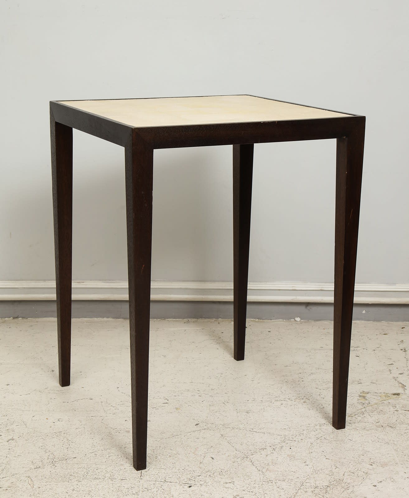 Custom Mahogany Table with Shagreen Top in the Jean Michel Frank Manner