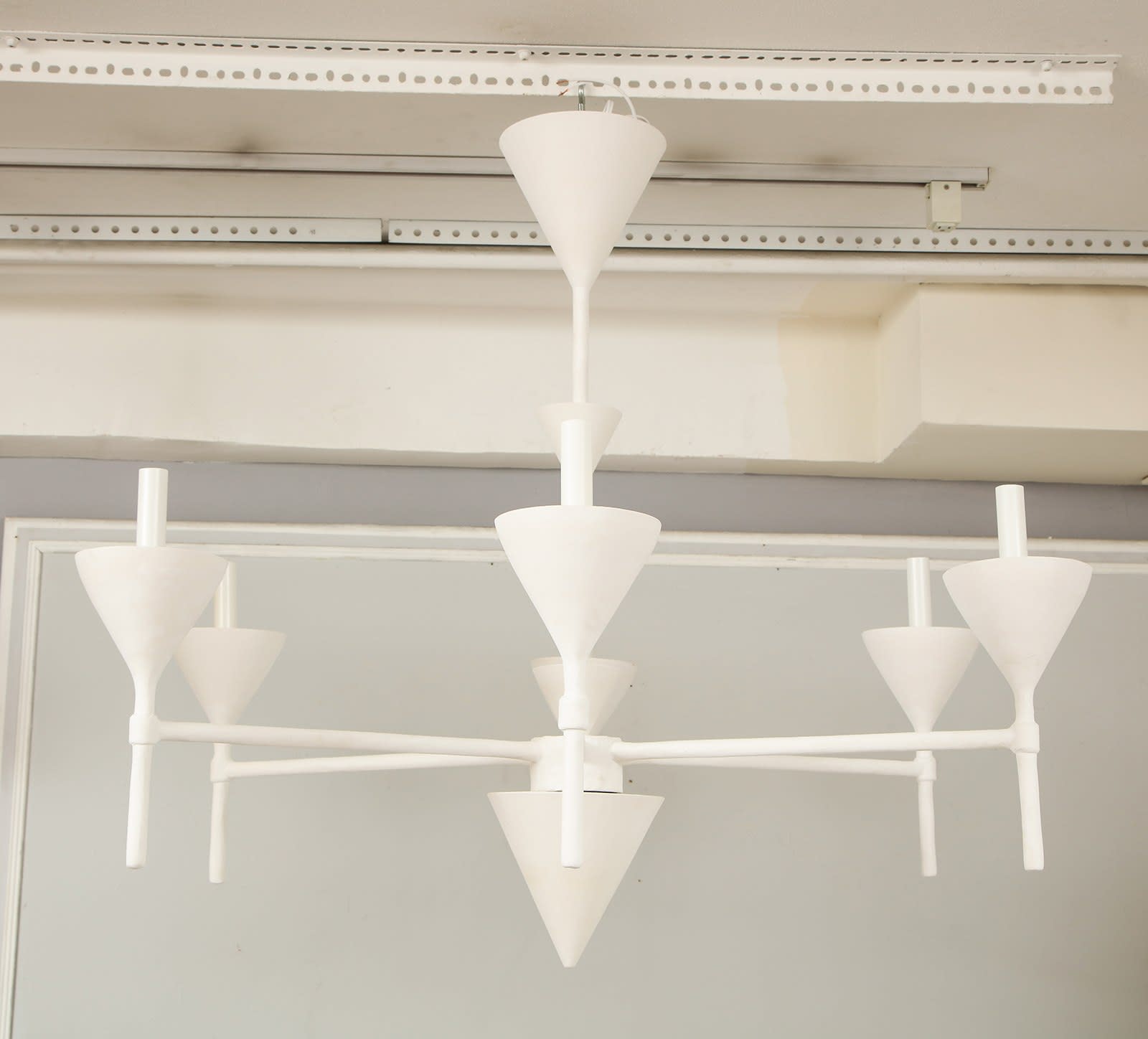 Custom Plaster Gaston Six-Arm Chandelier/ Fixture