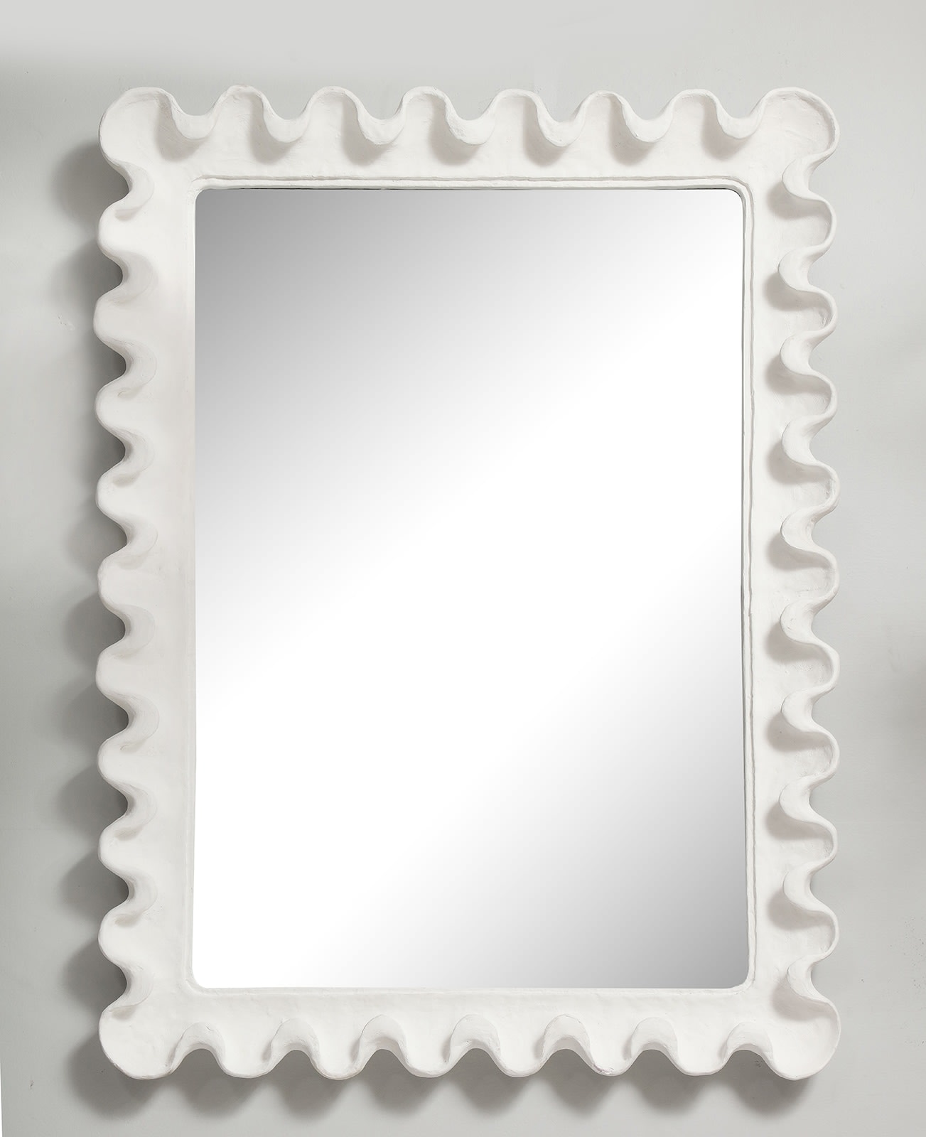 Bespoke Rosetta Undulating Plaster Mirror, 21st century