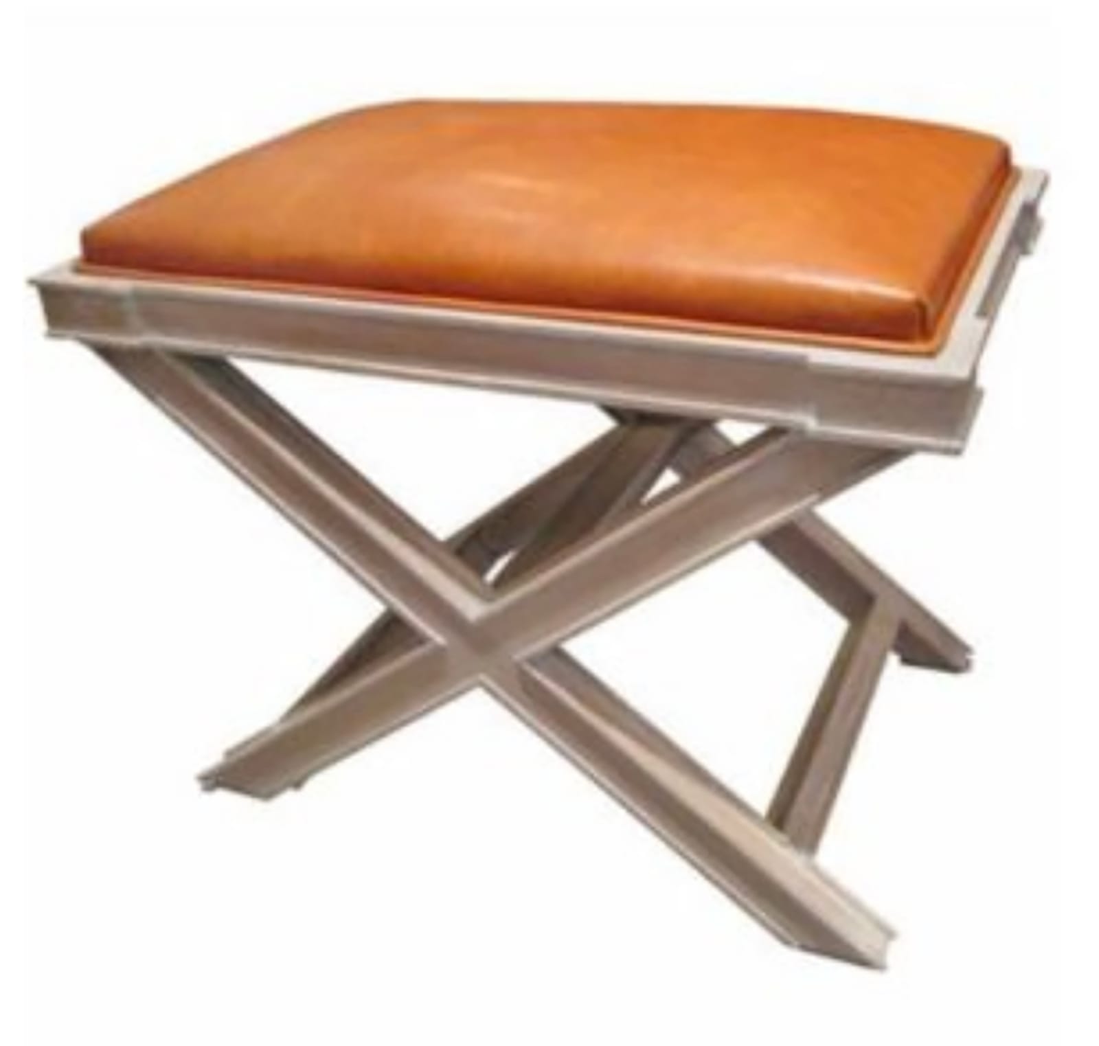 Custom Cerused Oak X-Frame Bench