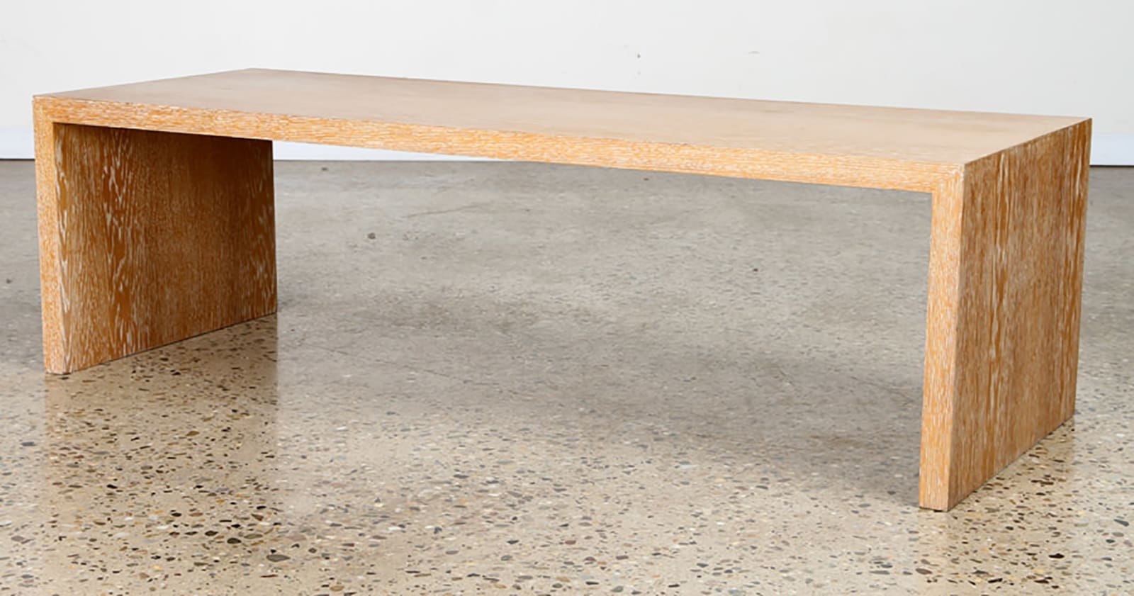 Custom Cerused Oak Coffee Table in the Manner of Jean Michel Frank, 21st century