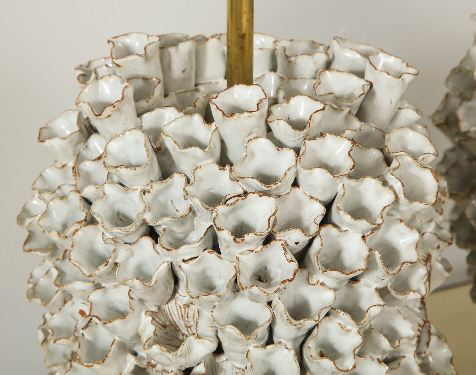 Custom Pair of Barnacle Ceramic Lamps