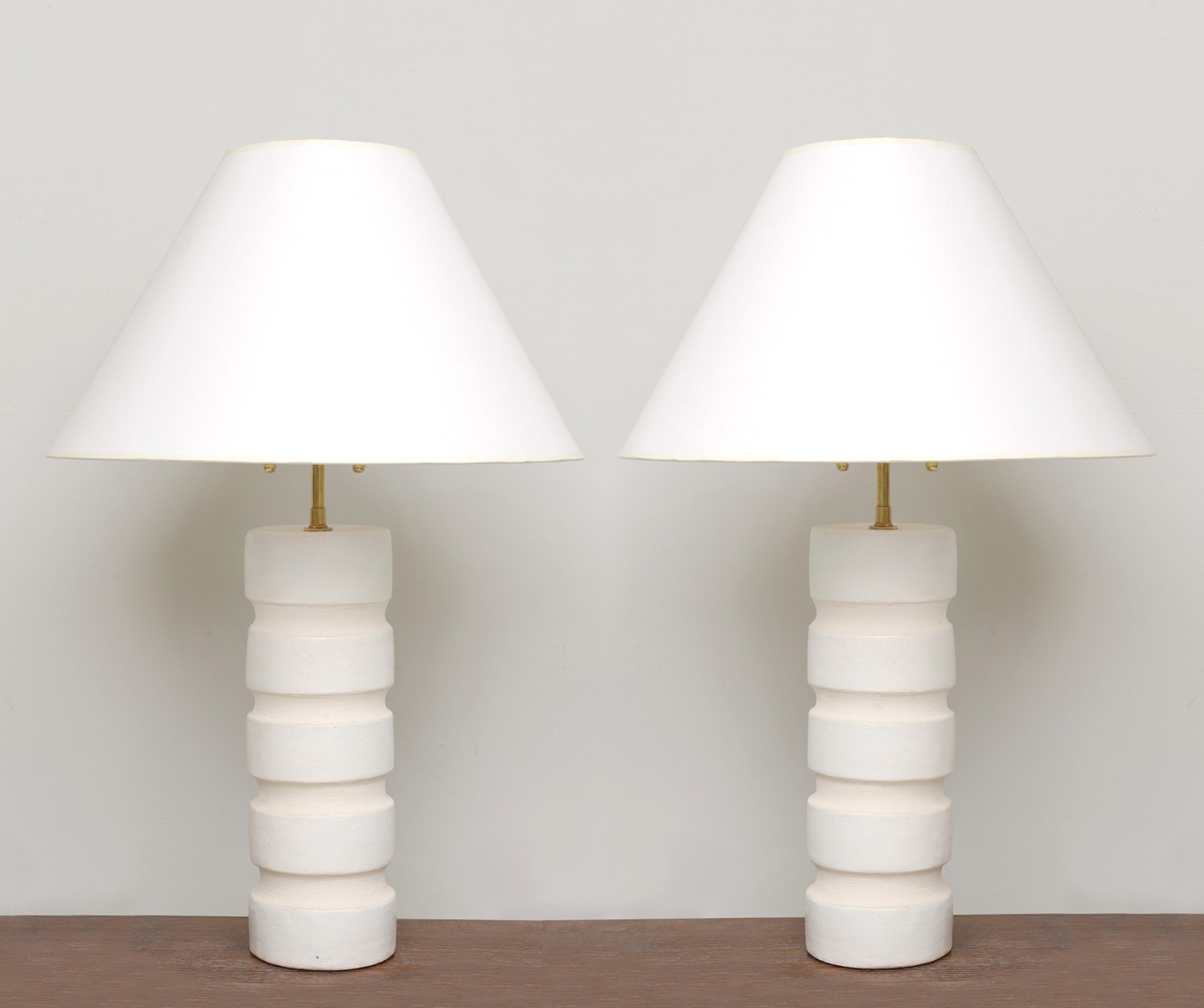 Barbara Billoud, French Bespoke Pair of Oise Ceramic Lamps, 21st century