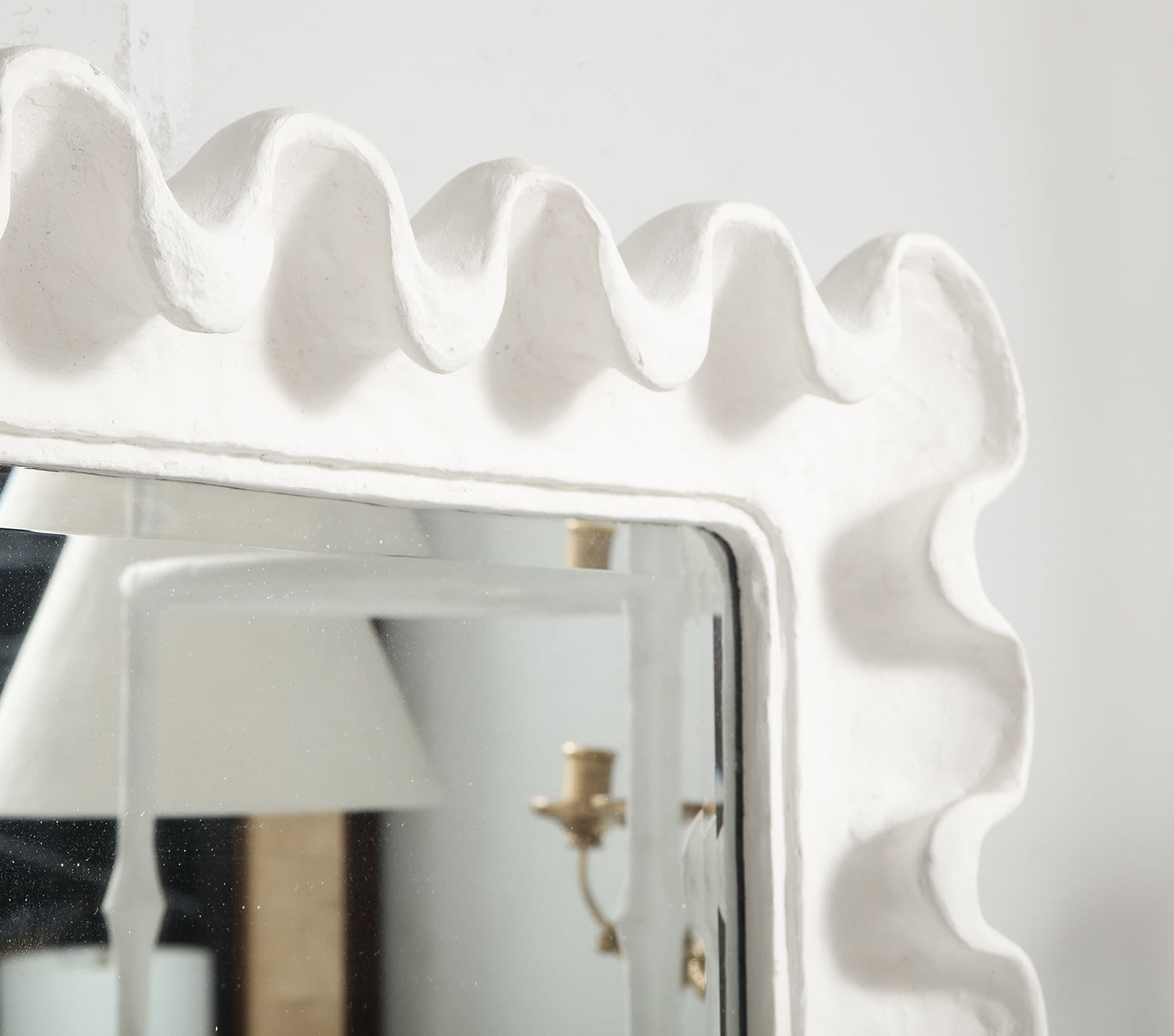 Bespoke Rosetta Undulating Plaster Mirror, 21st century