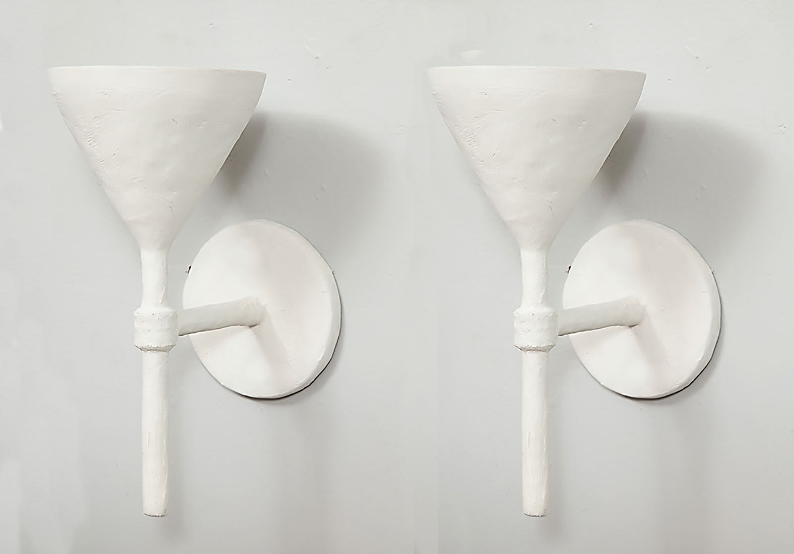 Custom Pair of Gaston Plaster Sconces