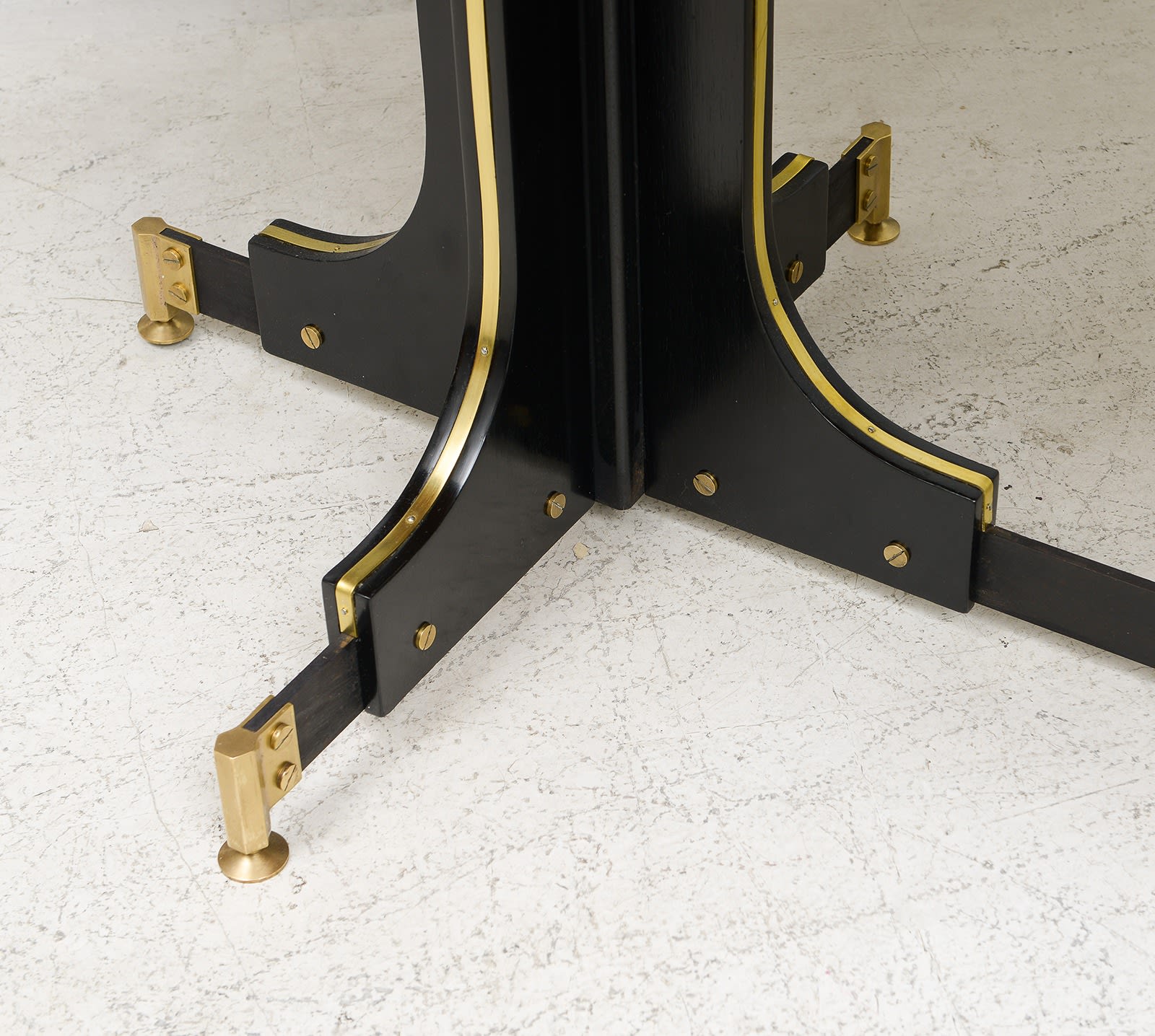 Custom Ebonized Table with Bronze Details, 21st century