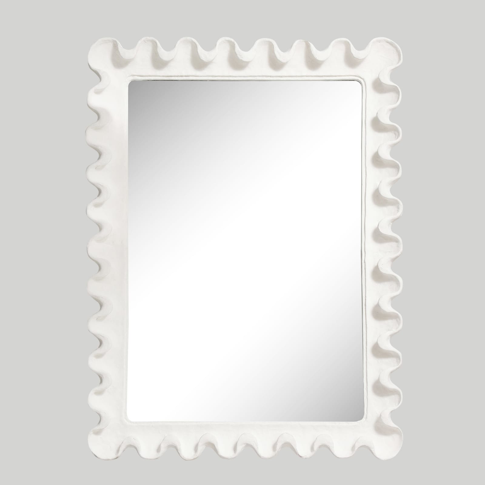 Bespoke Rosetta Undulating Plaster Mirror, 21st century