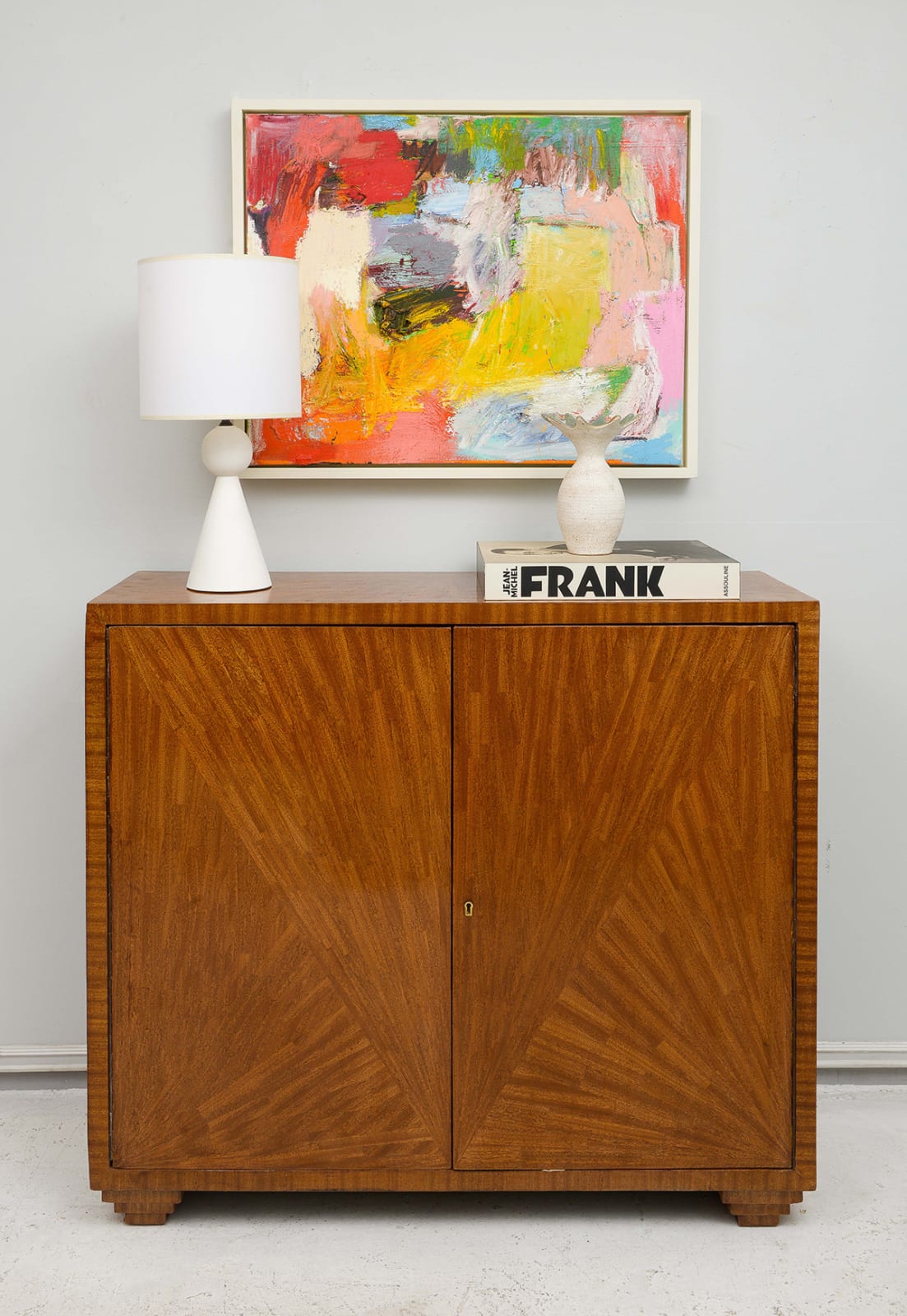 Jean-Michel Frank Inspired Exquisitely Crafted Parquetry Cabinet, 20th century