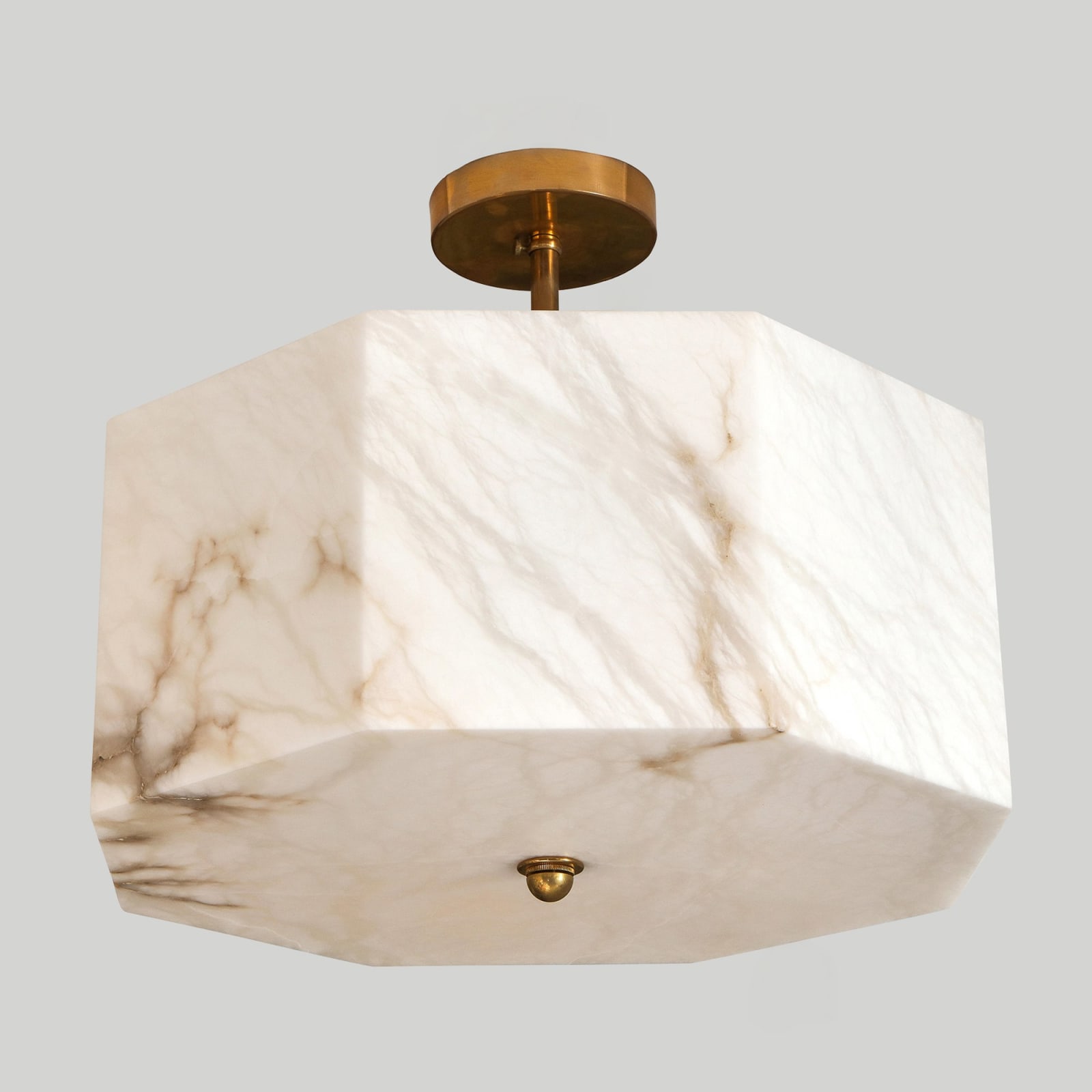 Eight-Sided Custom Alabaster Fixture