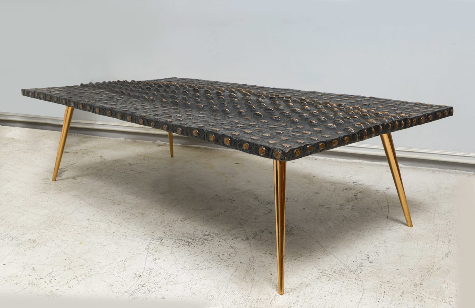 Patrick Laroche, French Bespoke Bronze Crocodile Coffee Table , 21st century