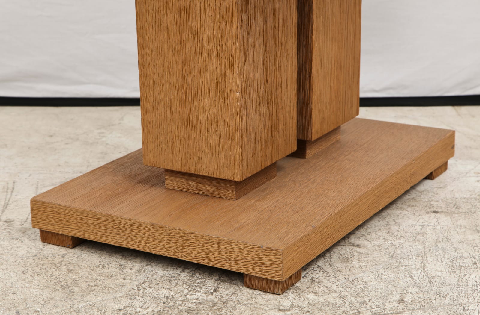 Custom Cerused Oak and Parchment Table in the Dupre Lafon Manner, 21st century