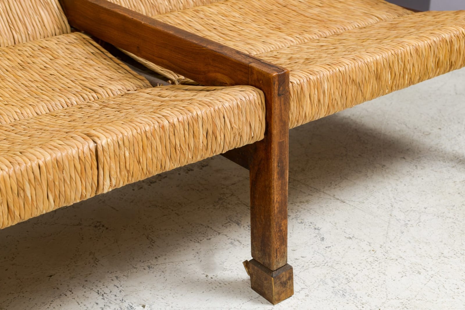 French Rattan Settee, 20th century