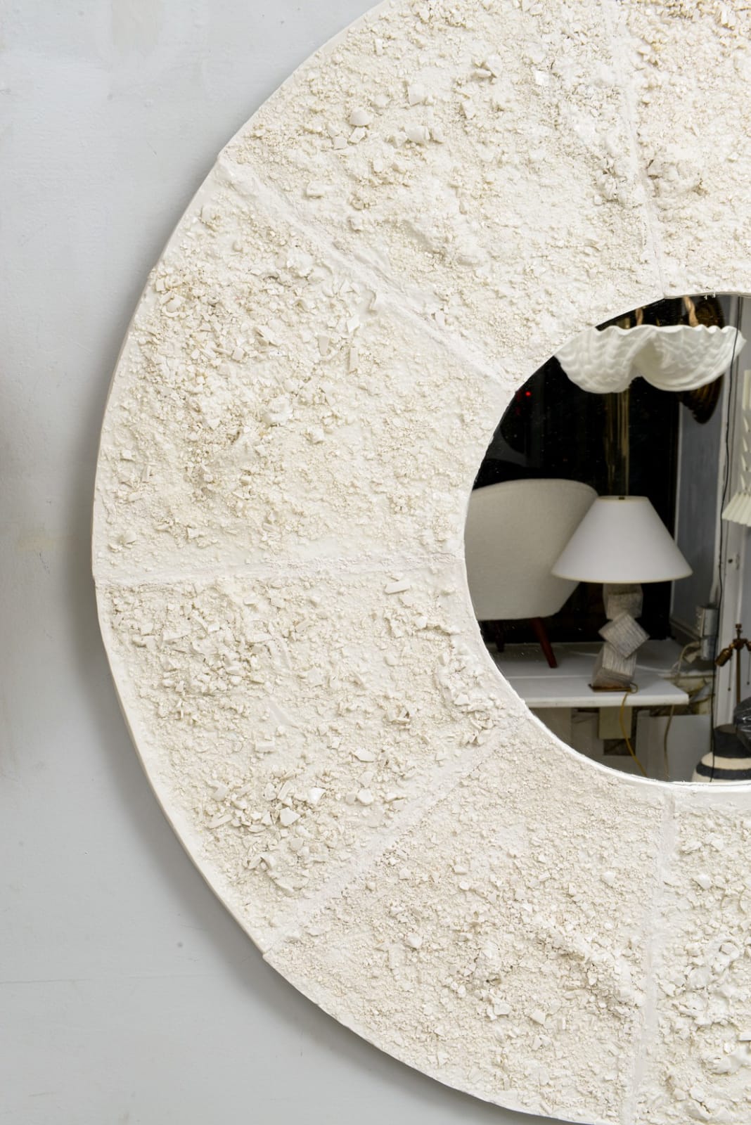 Dora Stanczel, French Bespoke Ceramic Circular Mona Mirror, 21st century