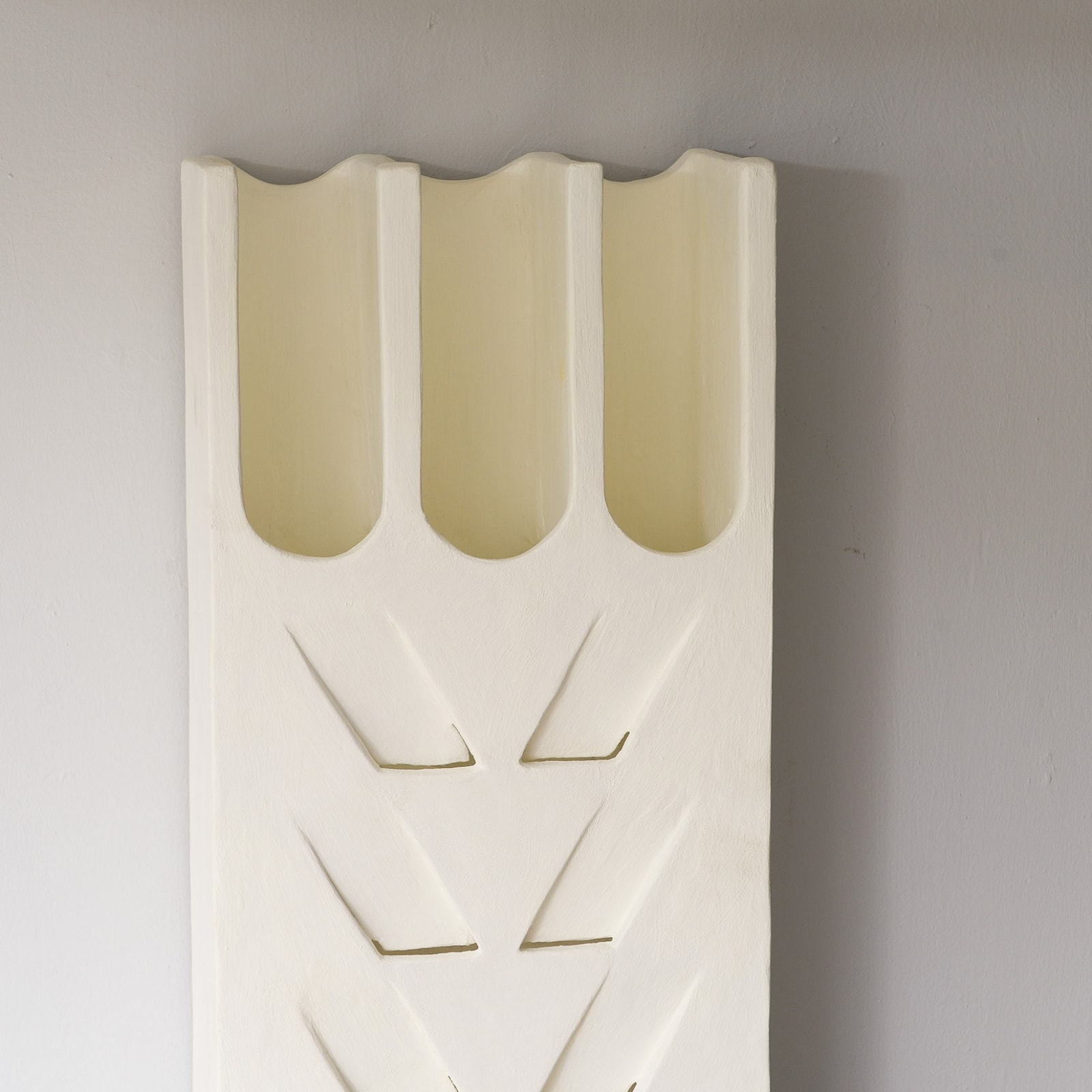 Jean-Francois Demarne., Pair of French Bespoke Plaster "Epi de Ble" Sconces, 21st century