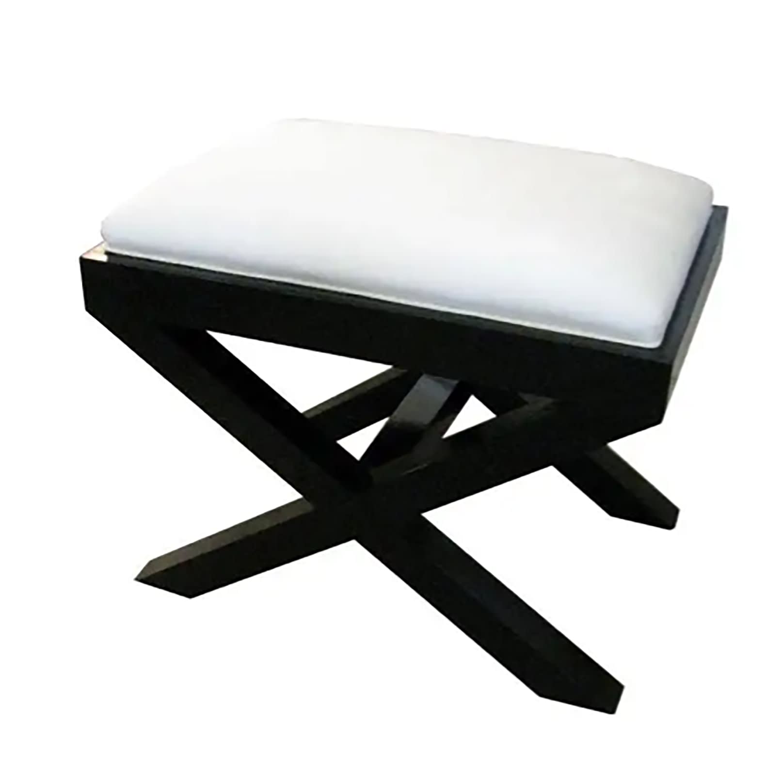 Custom Ebonized X-Frame Bench, 21st century