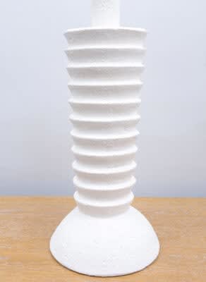 Pair of Custom Plaster Luc Lamps, 21st century