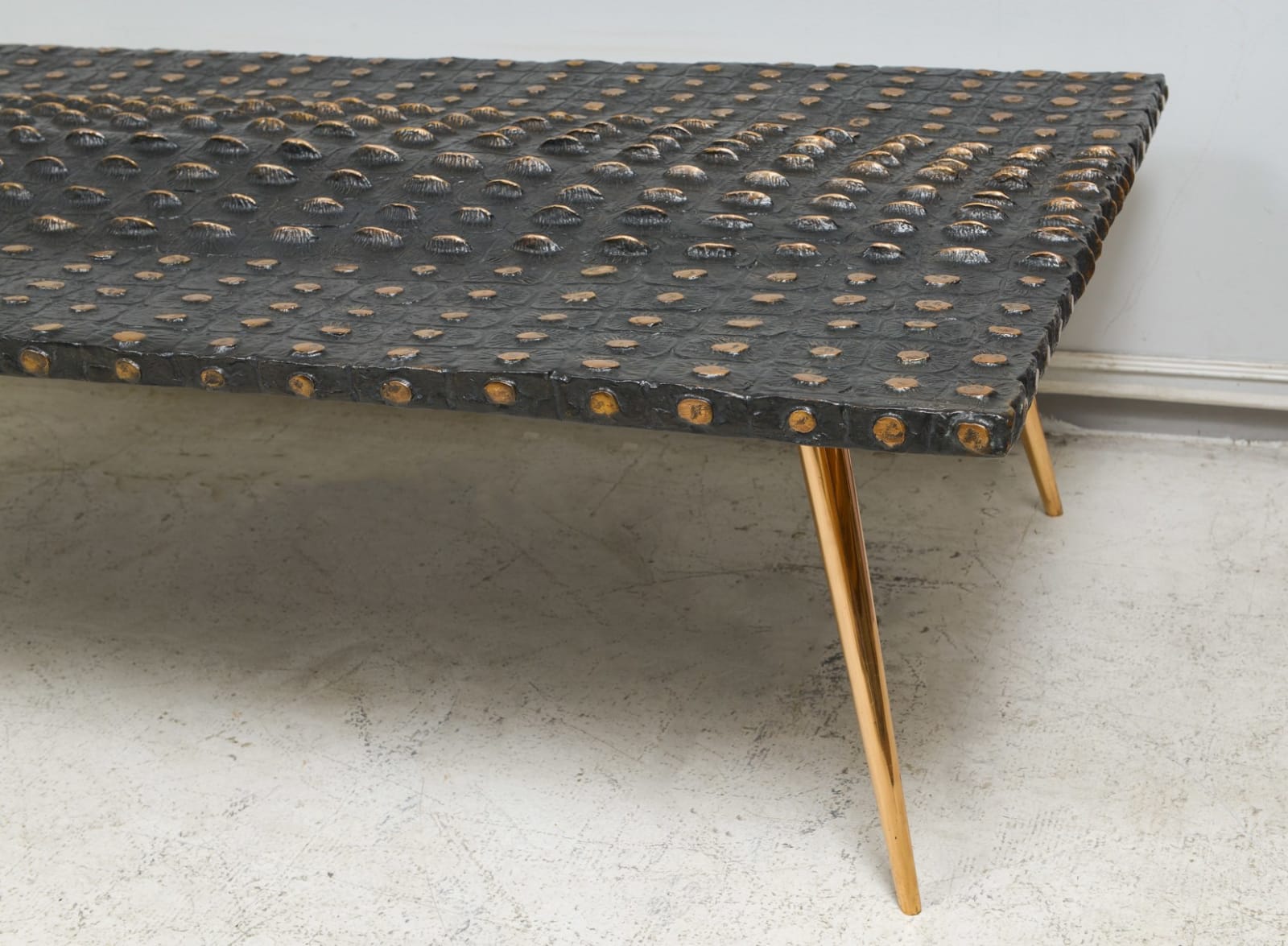 Patrick Laroche, French Bespoke Bronze Crocodile Coffee Table , 21st century