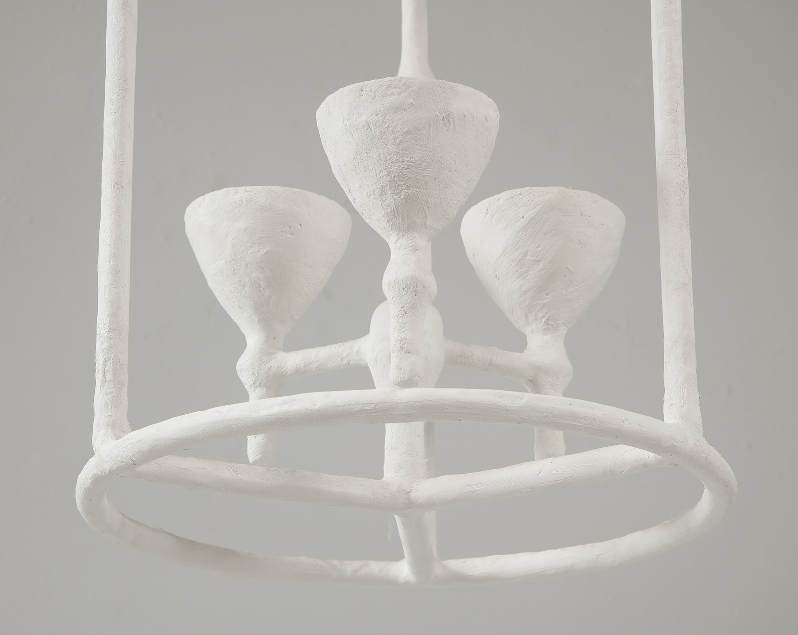 Custom Plaster Alard Three-Light Fixture