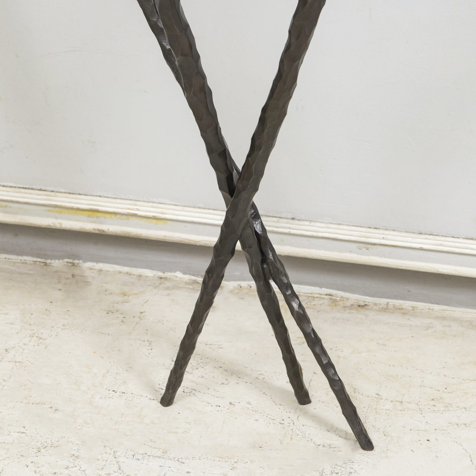 Franck Chartrain, Hand-Hammered Bronze and Iron Meteorites Console, 21st century