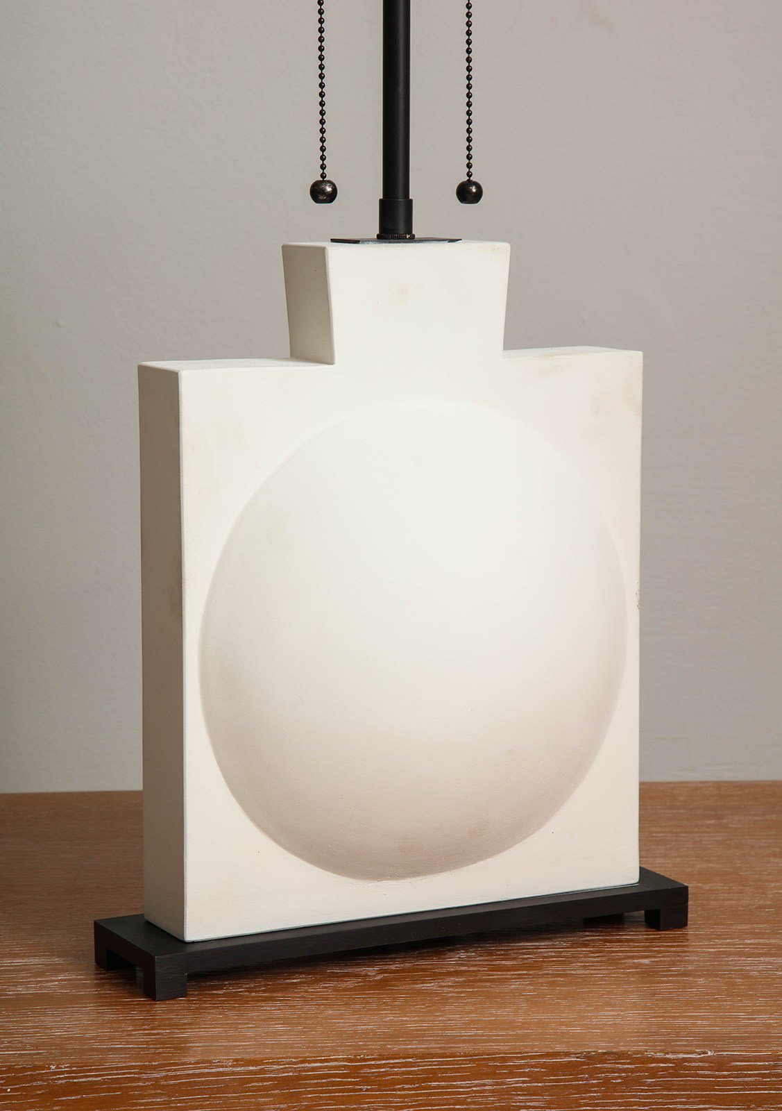 Pair of Custom Modern Sculptural Plaster Lamps, 21st century