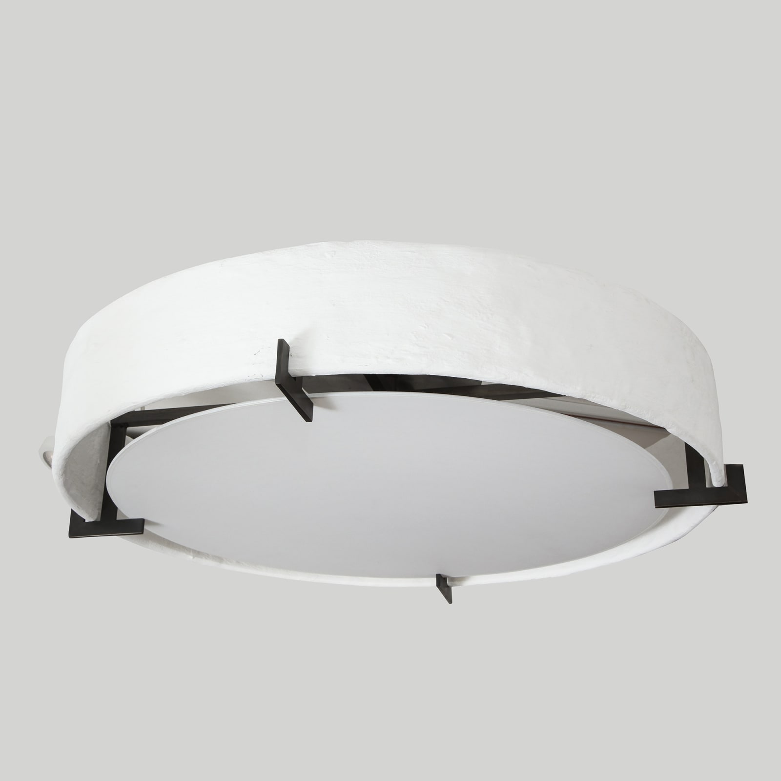 Bespoke Plaster and Iron Fixture in the Manner of Jean Michel Frank, 21st century