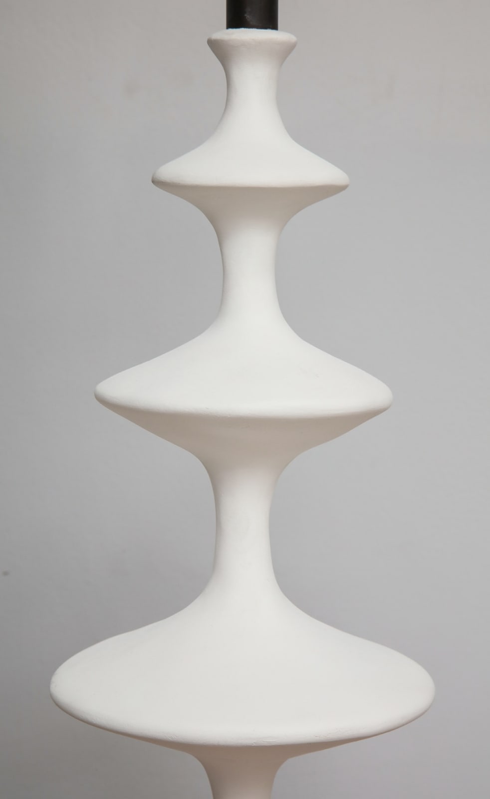 Pair of Custom Sculptural Plaster Table Lamps, 21st century