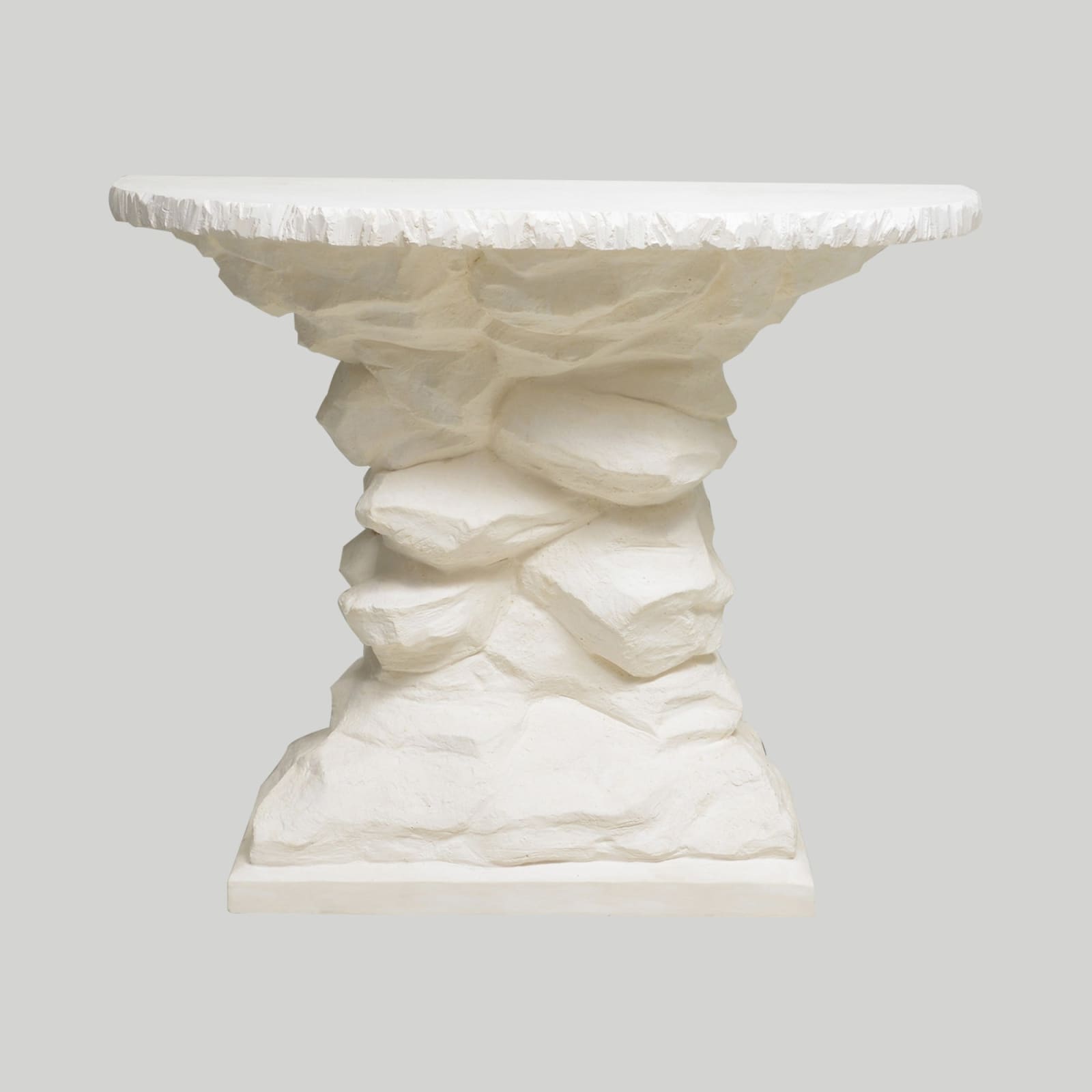 Auberlet et Laurent, Bespoke French Plaster Brutalist Console