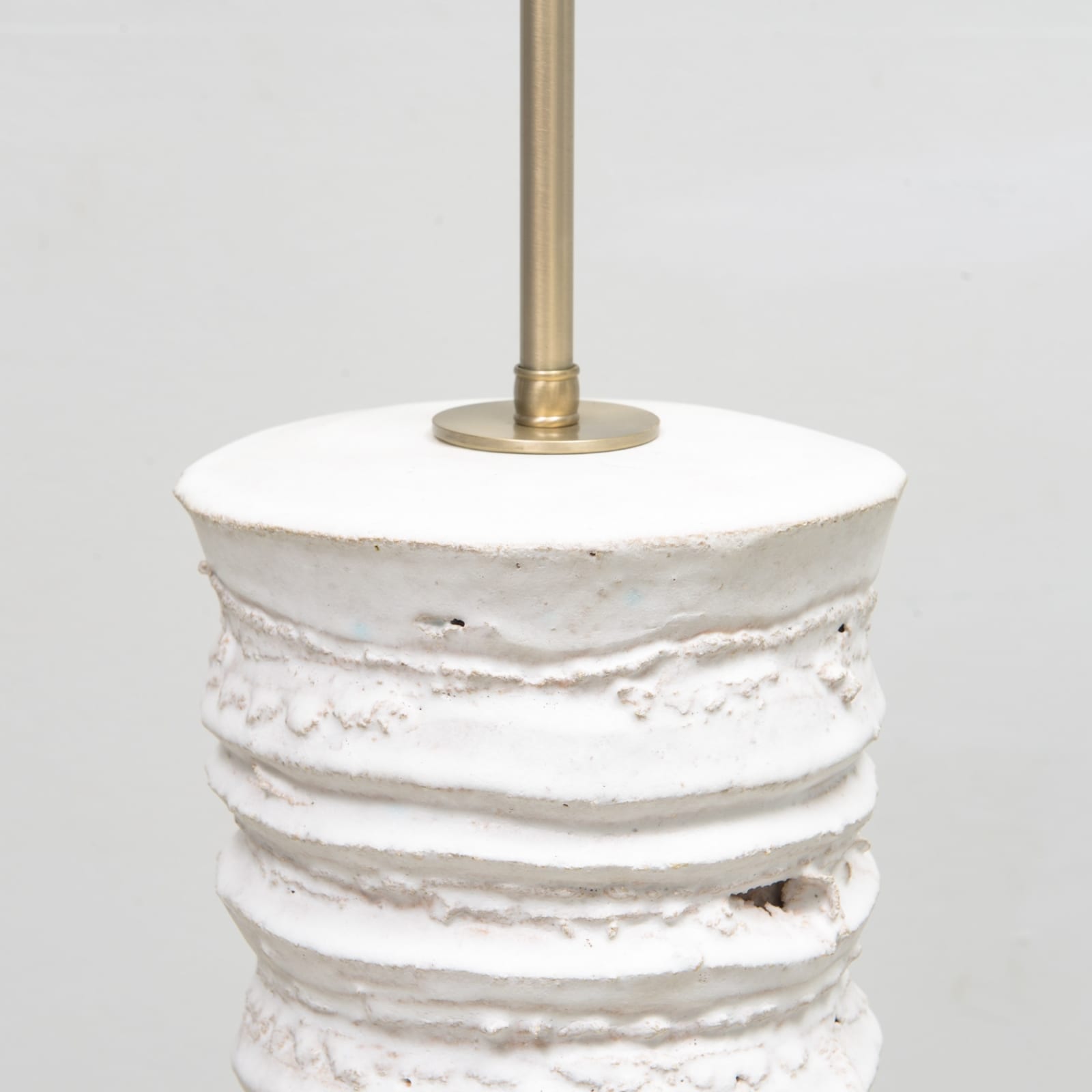 Peter Lane, Pair of Bespoke Sculptural Ceramic Accordion Lamps, 21st century