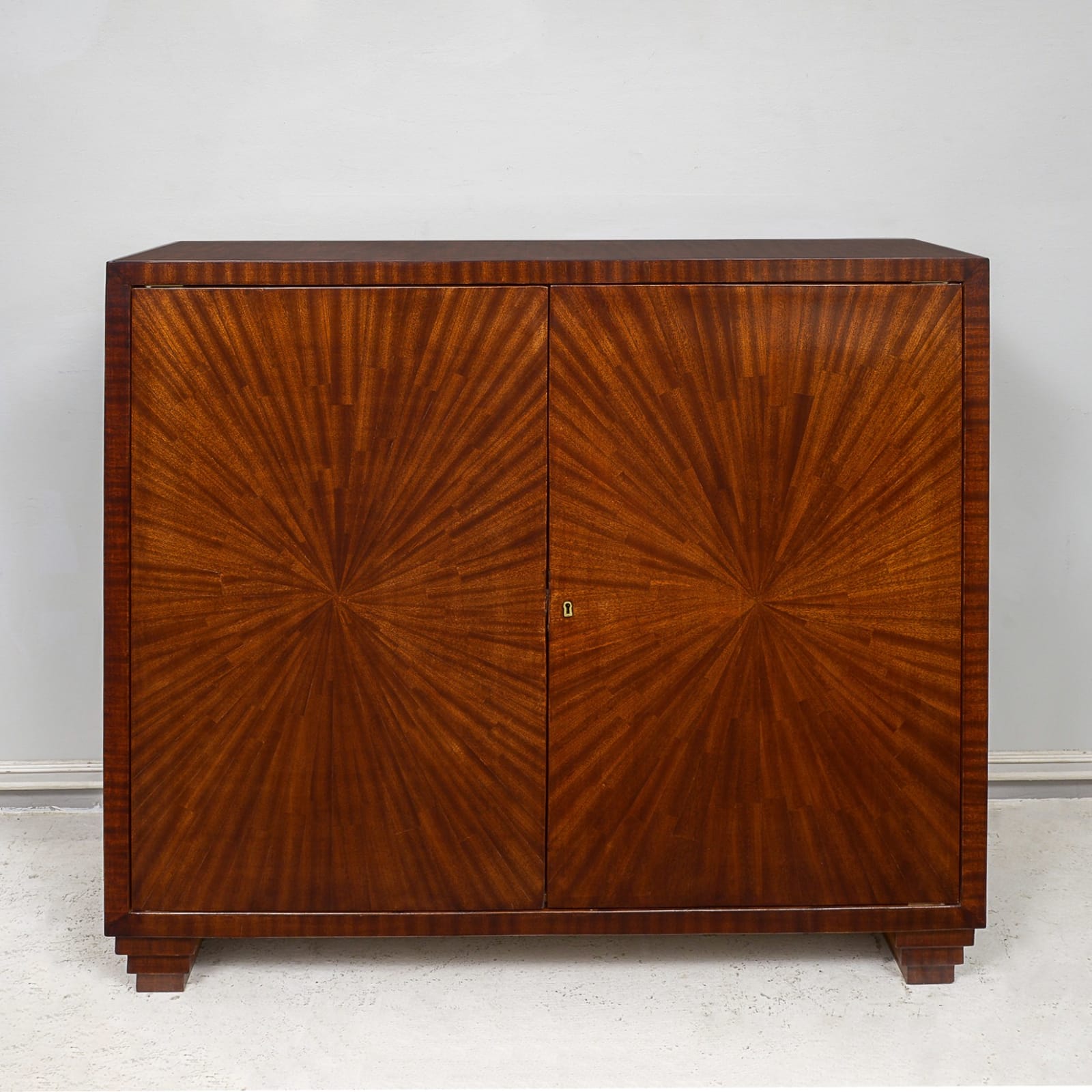 Bespoke Parquetry Cabinet with Starburst Pattern, 21st century