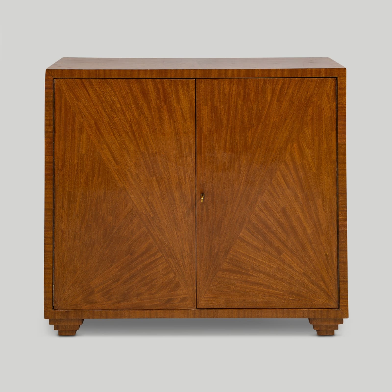 Jean-Michel Frank Inspired Exquisitely Crafted Parquetry Cabinet, 20th century