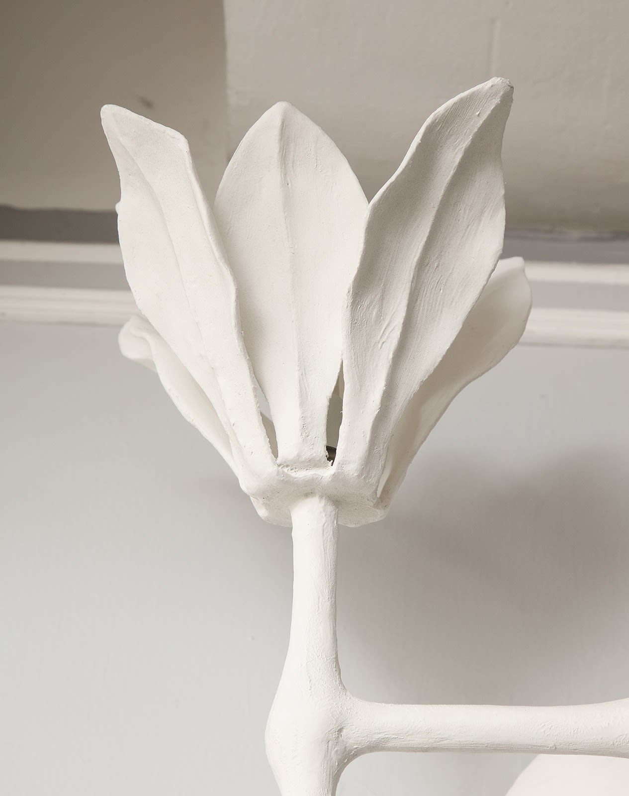 Custom Pair of Plaster Fleur Sconces