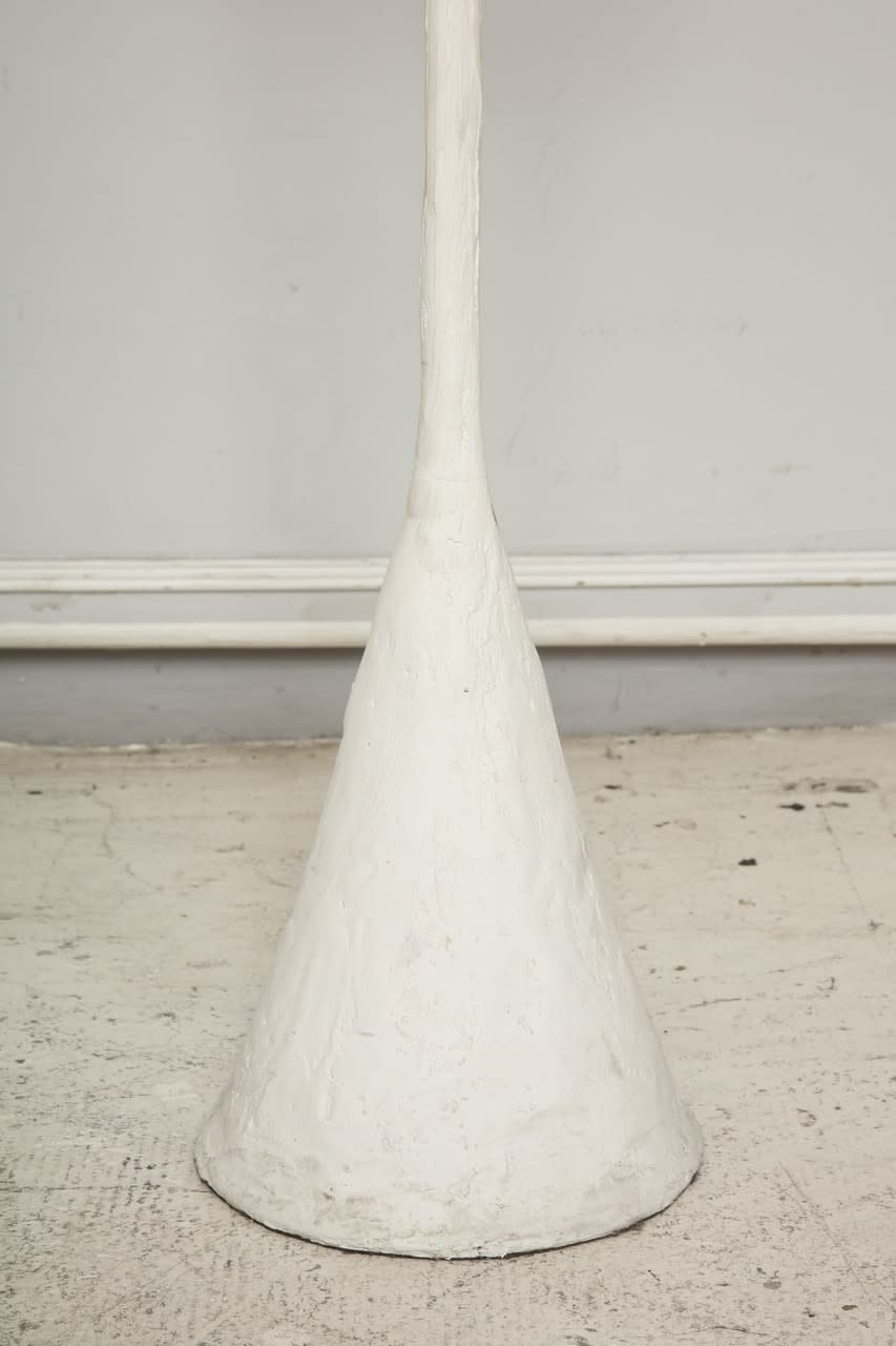 Handcrafted Plaster Floor Lamp/ Torchiere in the Giacometti Manner