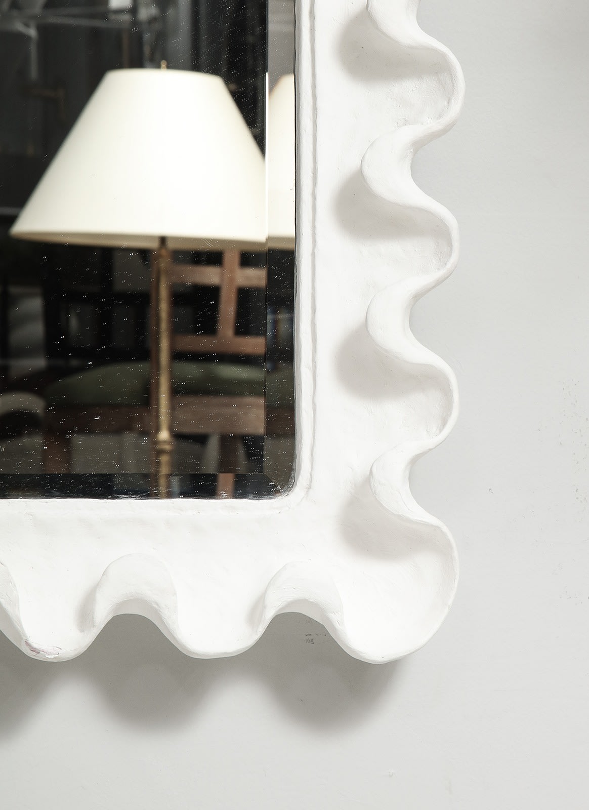 Bespoke Rosetta Undulating Plaster Mirror, 21st century