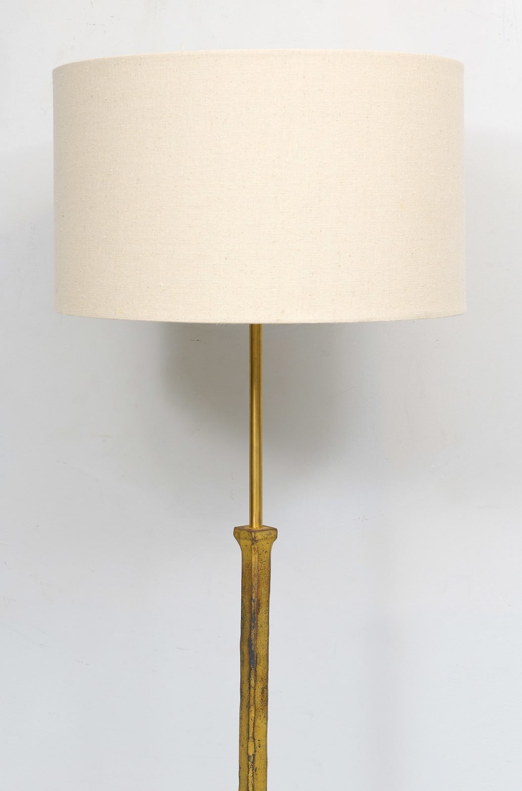 French Vintage Gilt Wrought Iron Floor Lamp