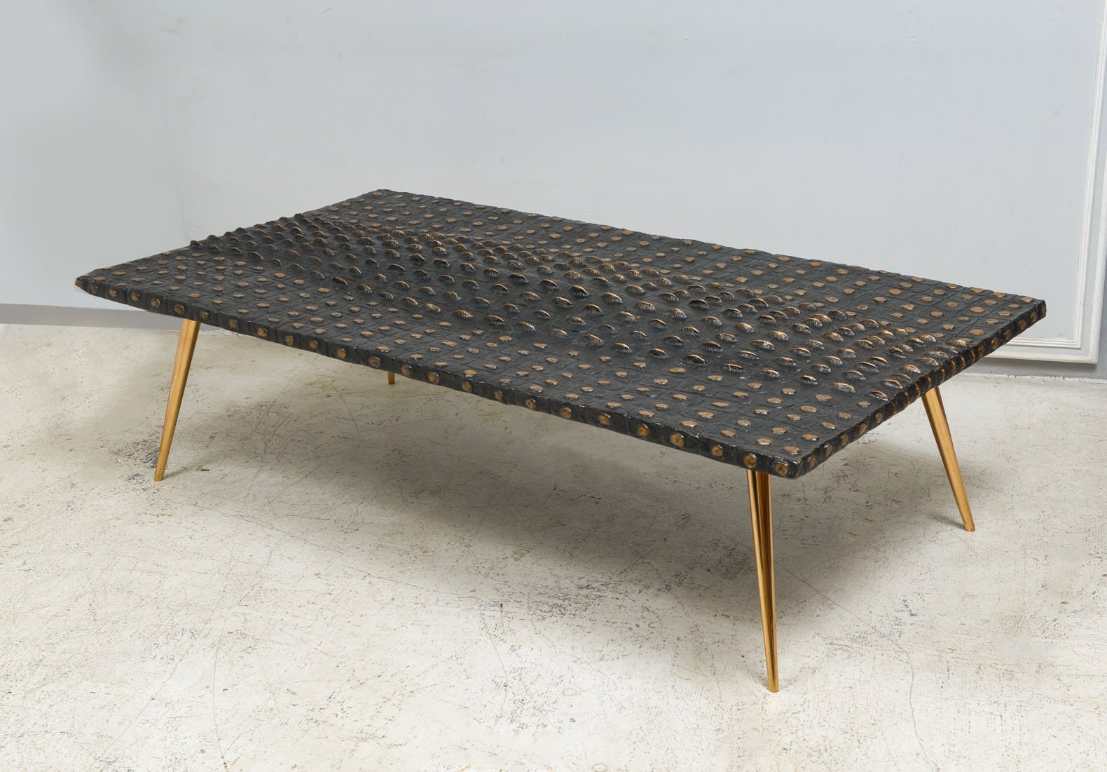 Patrick Laroche, French Bespoke Bronze Crocodile Coffee Table , 21st century