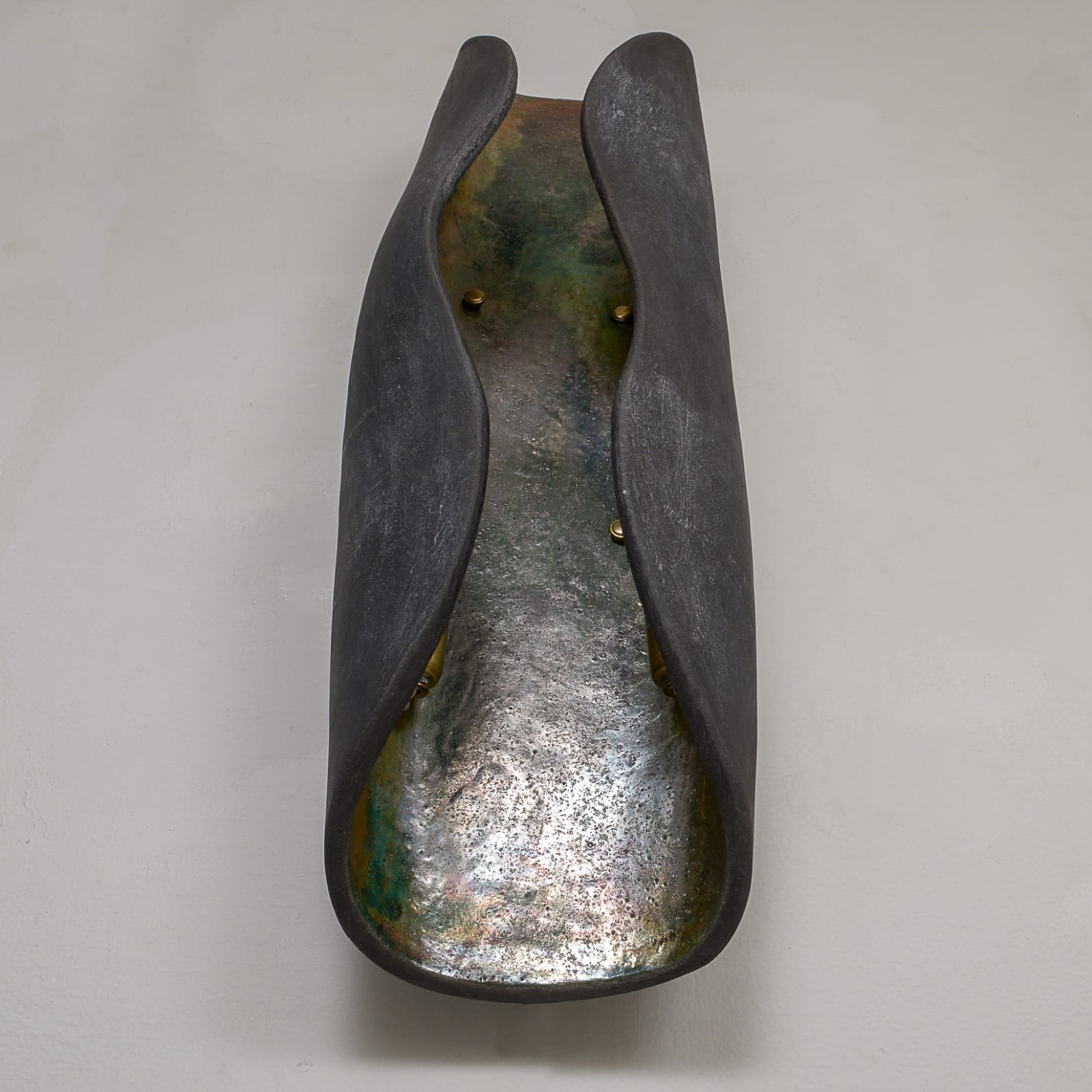 Barbara Billoud, Pair of French Bespoke Sculptural Ceramic Sconces, 21st century