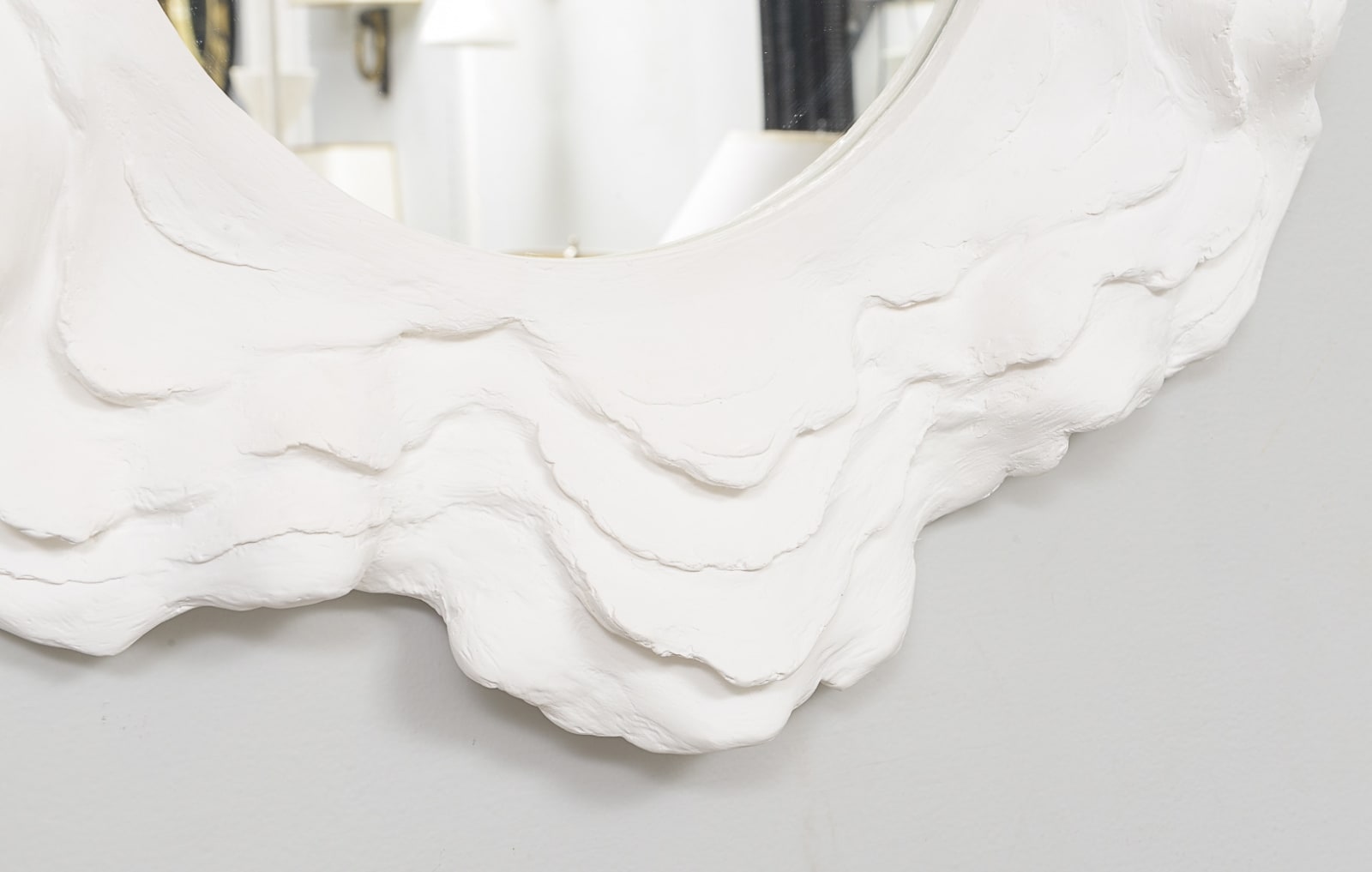 Custom Circular Plaster Mirror, 21st century