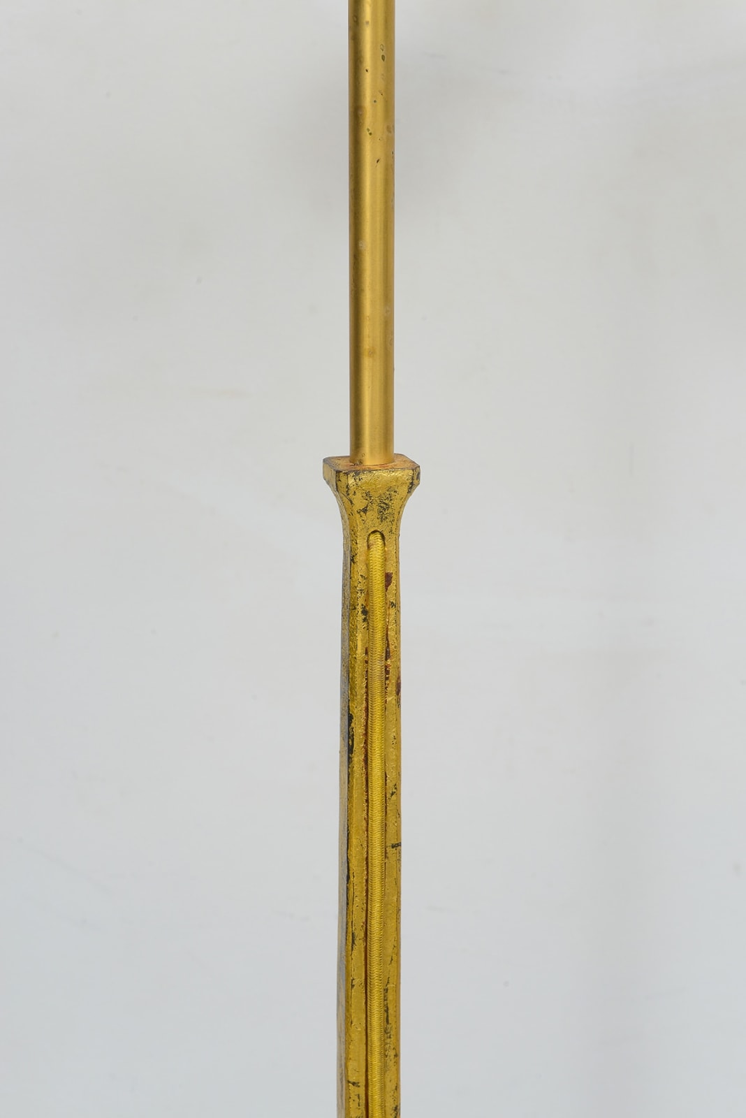 French Vintage Gilt-Iron Floor Lamp, c 1950’s