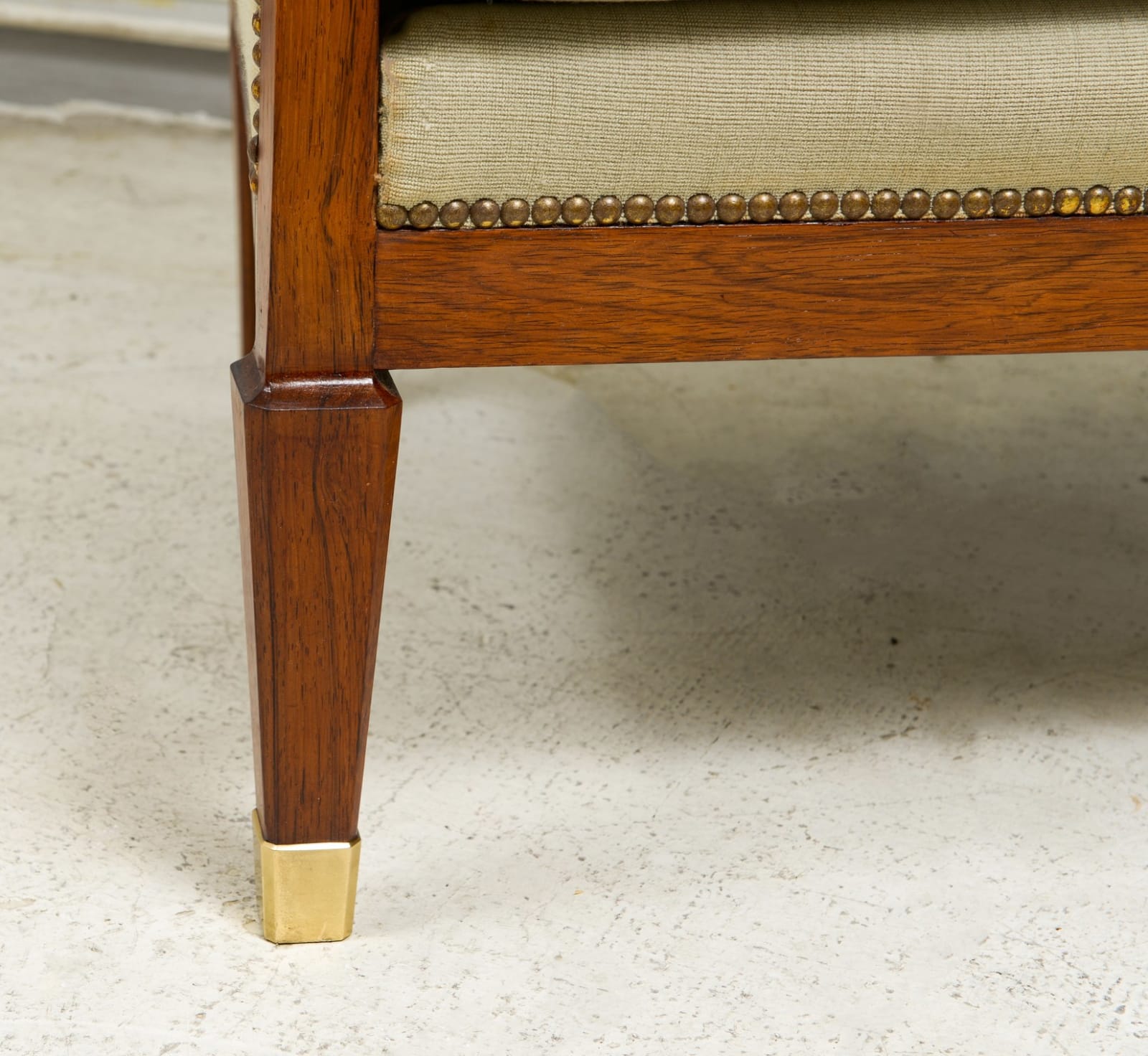 Vintage Pair of French Rosewood Lounge Chairs, c 1930s-1940s