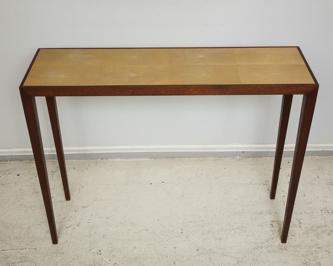 Custom Shagreen-Top Mahogany Console in the Jean Michel Frank Manner