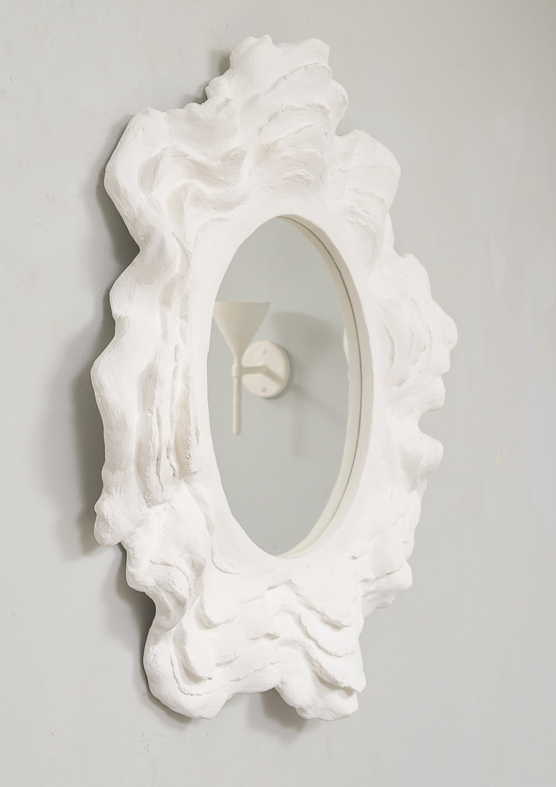 Custom Circular Plaster Mirror, 21st century
