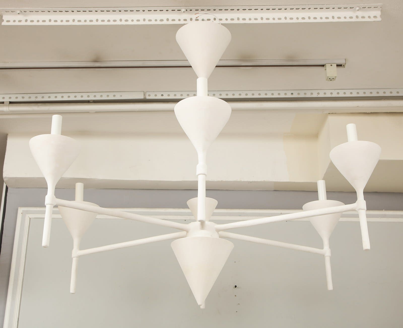 Custom Plaster Gaston Six-Arm Chandelier/ Fixture