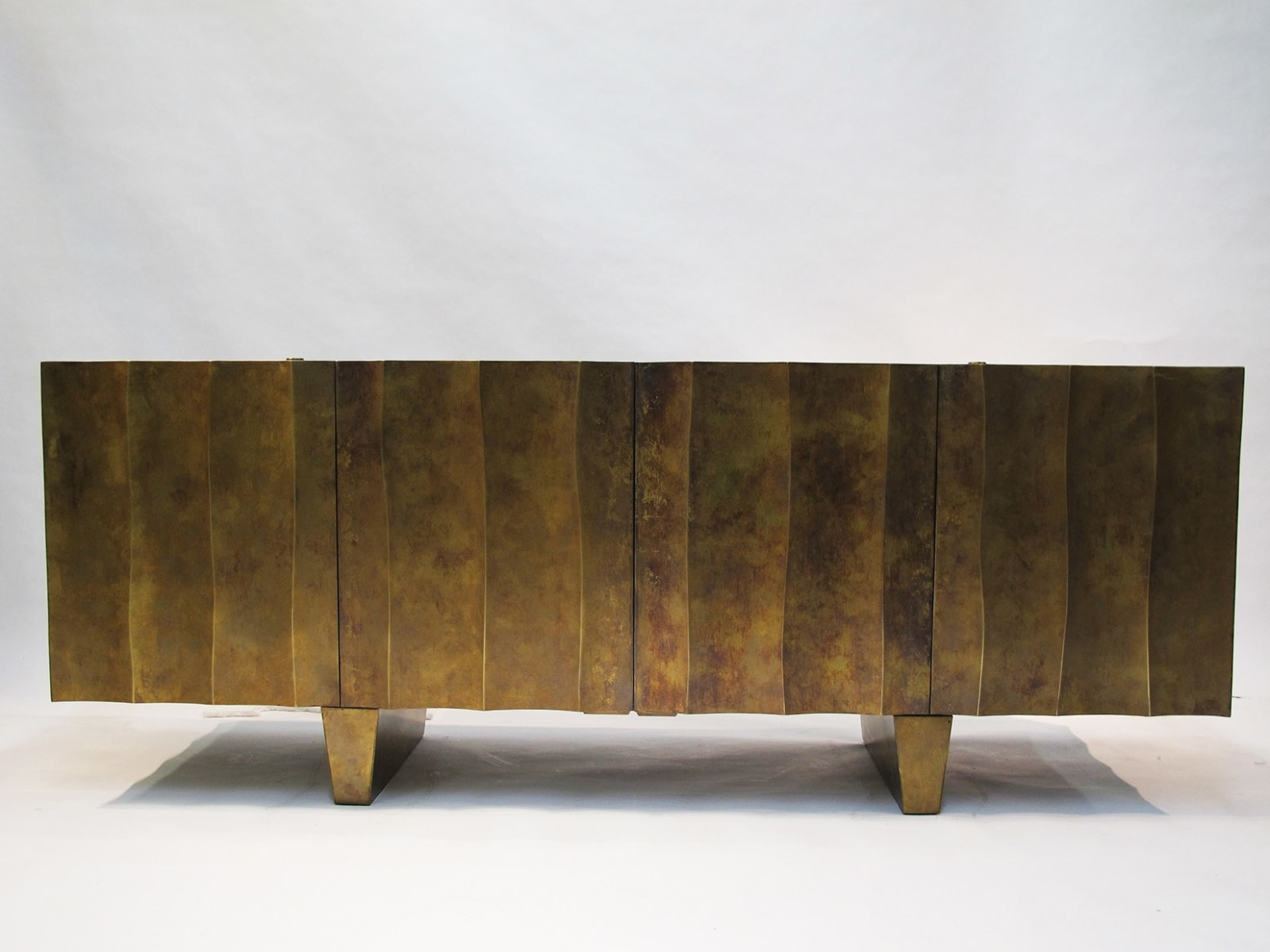 Atelier Stefan Leo, Uluwatu Sculptural Brass Patinated Sideboard, 21st century
