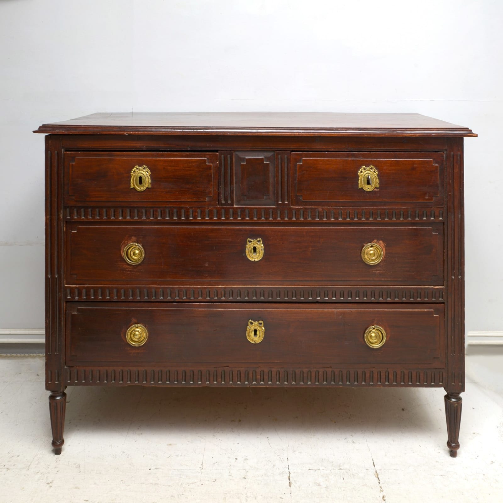 Antique French Mahogany Commode , Late 19th century