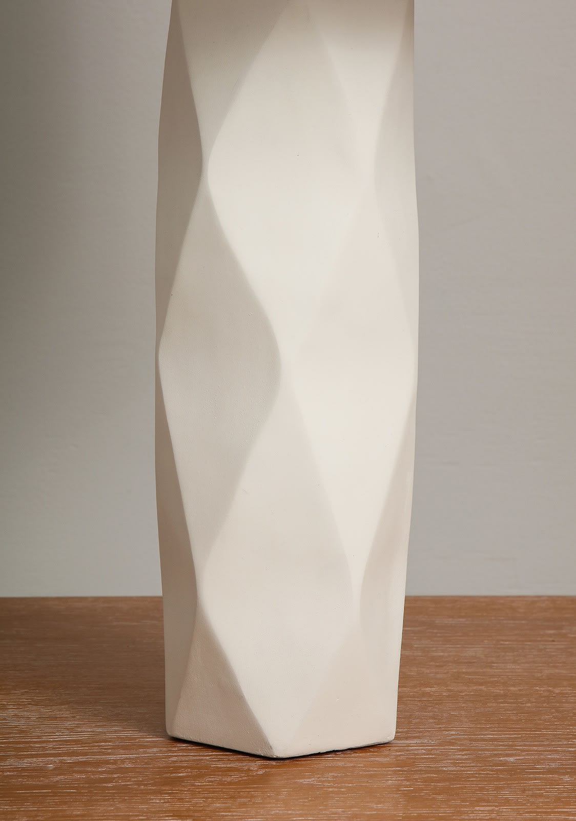 Pair of Custom Cubist Inspired Plaster Lamps, 21st century