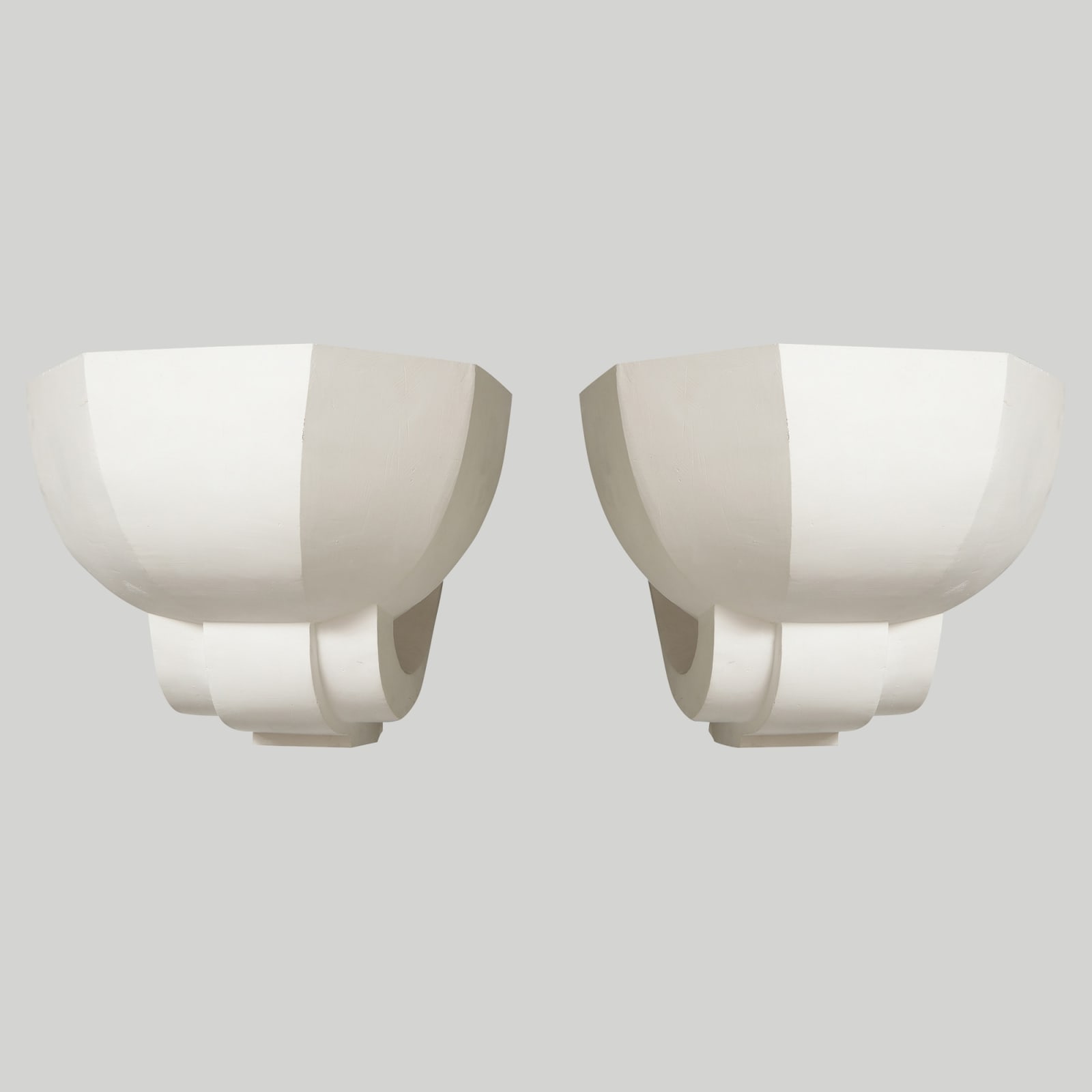 Pair of Custom Plaster Sconces in the French 1940's Manner, 21st century