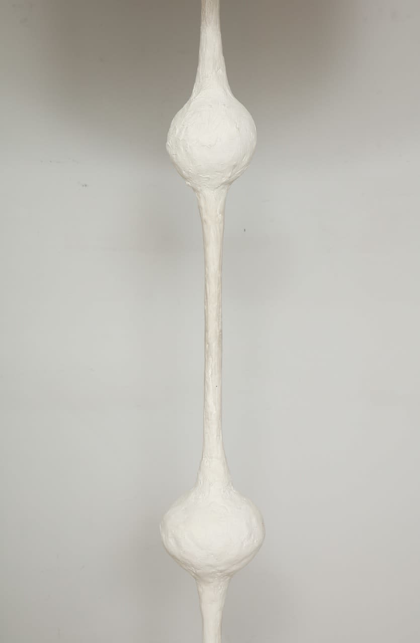 Handcrafted Plaster Floor Lamp/ Torchiere in the Giacometti Manner