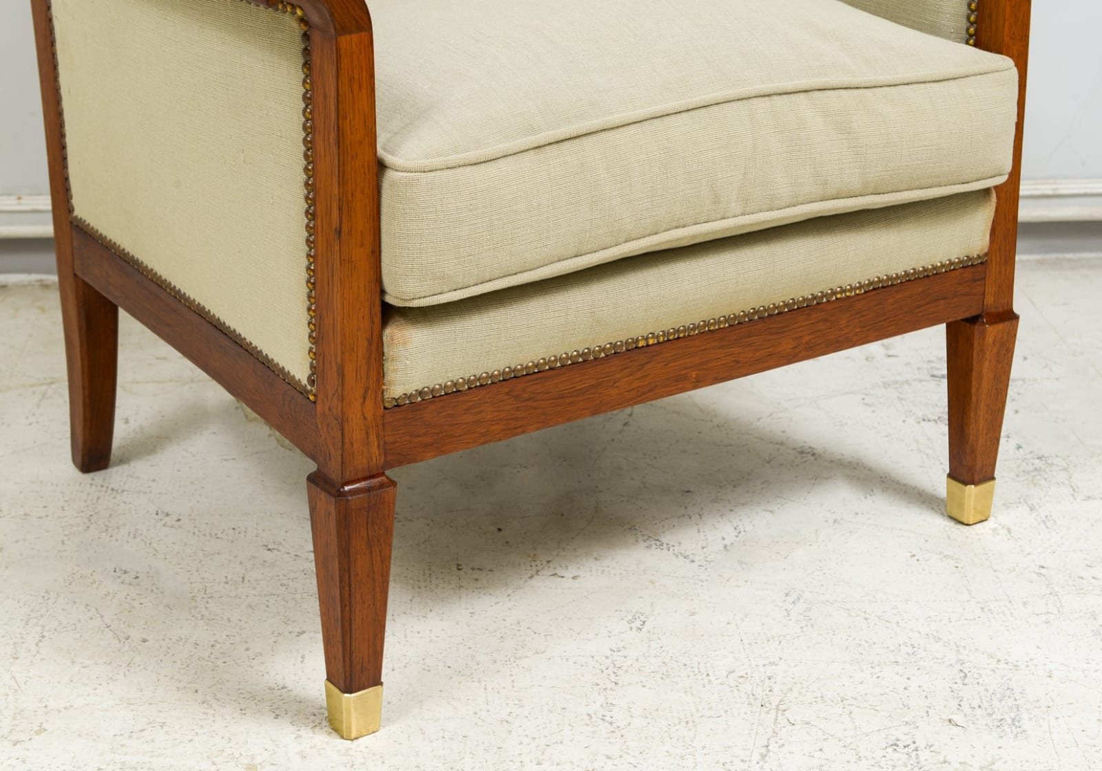 Vintage Pair of French Rosewood Lounge Chairs, c 1930s-1940s