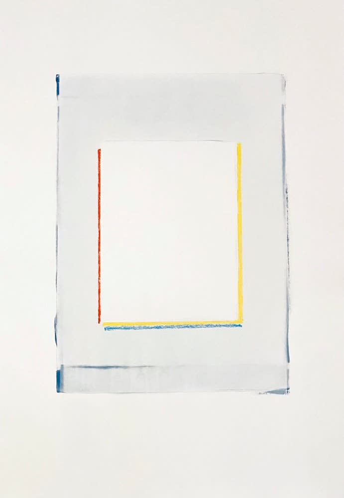 Joël Denot, Cyanotype/Pastel à l'huile #2, 2025